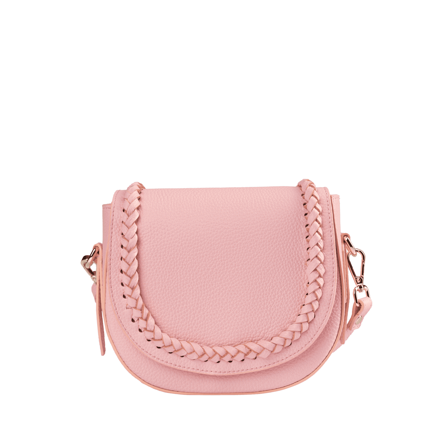 Luxe Genuine Leather Crossbody Bag | Braided Detail Design, Available in Full Grain & Croc Embossed Styles, Interior Zip Pocket | Versatile Day-to-Night Carry