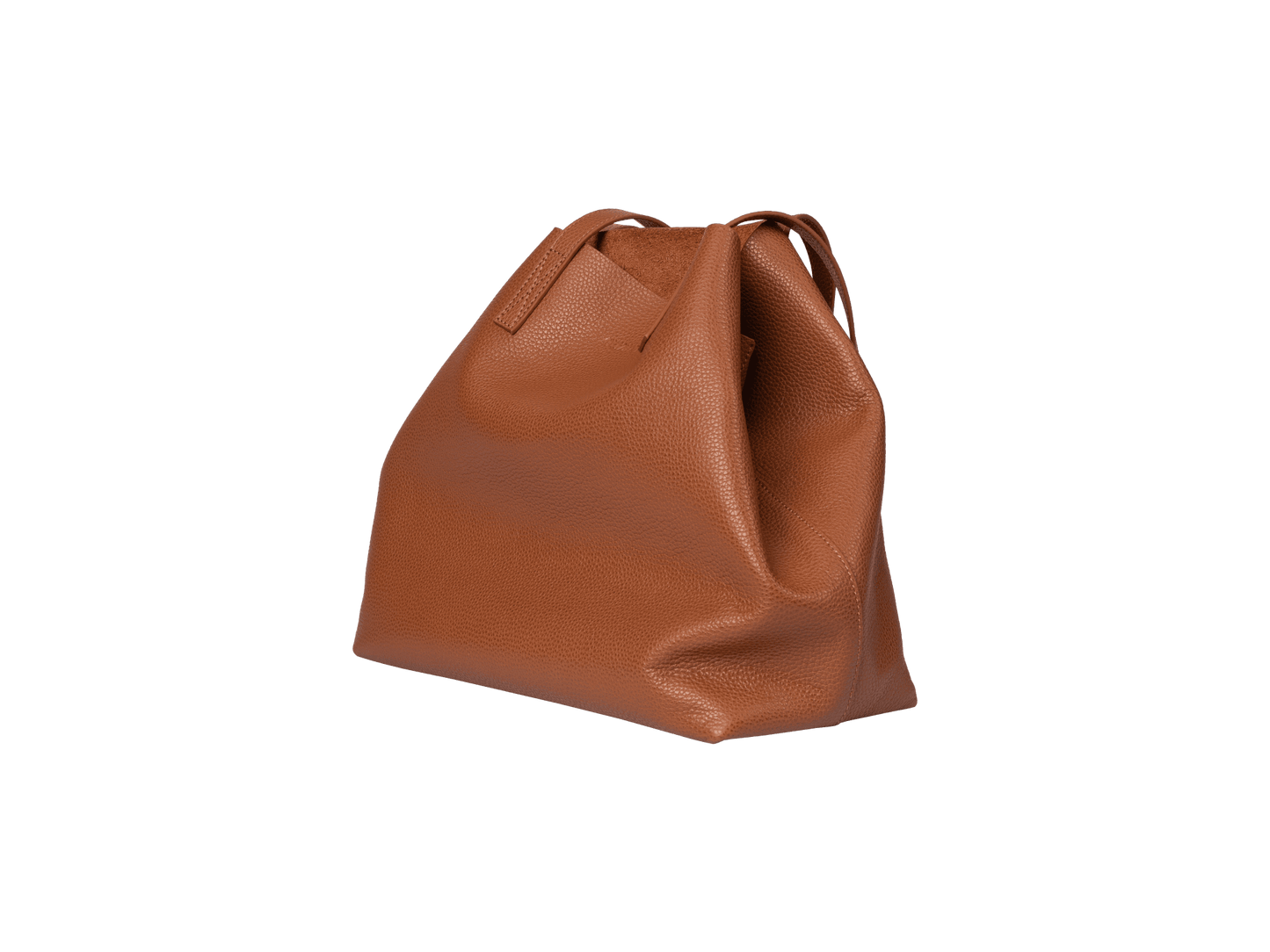 Genuine Leather Shoulder Bag | Detachable Clutch Pouch, Dual Handle Design, Interior Zip Pocket | Versatile Two-in-One Tote