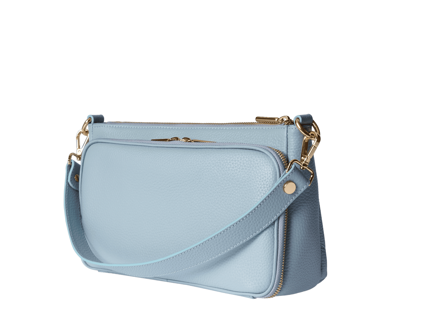 Multi-Compartment Genuine Leather Bag | Convertible Crossbody & Shoulder Straps, Multiple Zip Pockets, Organized Interior | Versatile Everyday Organizer