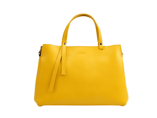 Genuine Leather Handbag | Detachable Shoulder Strap, Dual Handle Design, Interior Zip Compartment | Spacious Everyday Tote