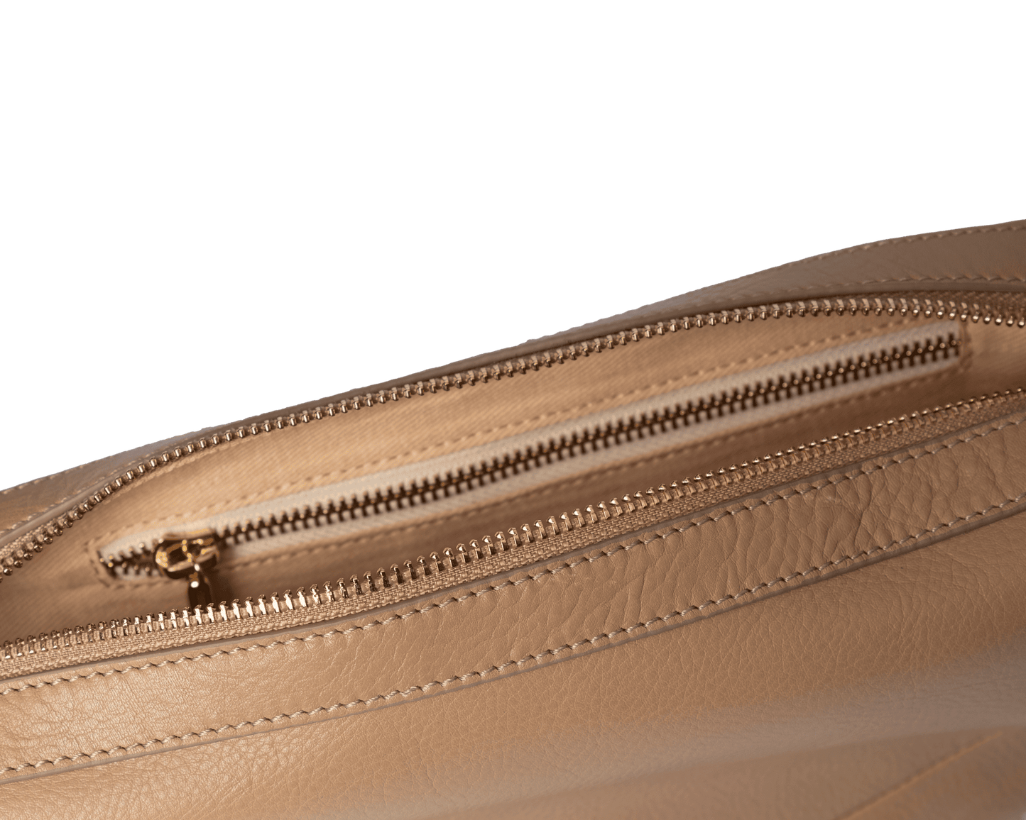 Classic Genuine Leather Shoulder Bag | Adjustable Straps Included, Curved Silhouette Design, Interior Zip Pocket