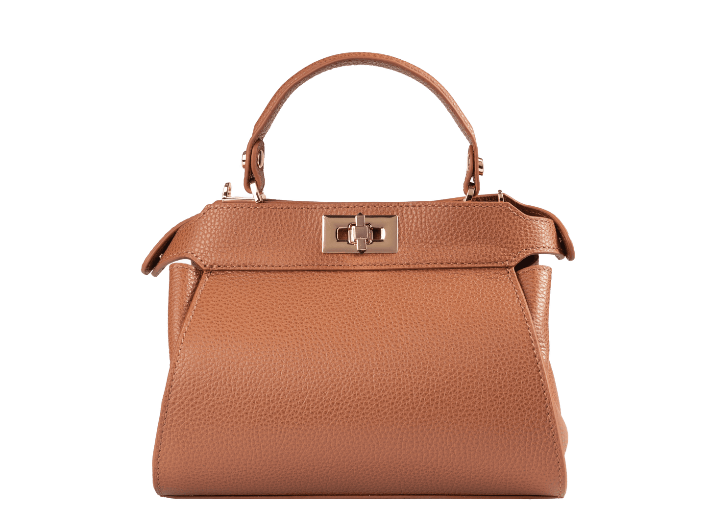 Premium Full Grain Leather Mini Handbag | Shoulder Strap Included, Compact Yet Roomy, Soft Alcantara Lining | Stylish Daily Carry