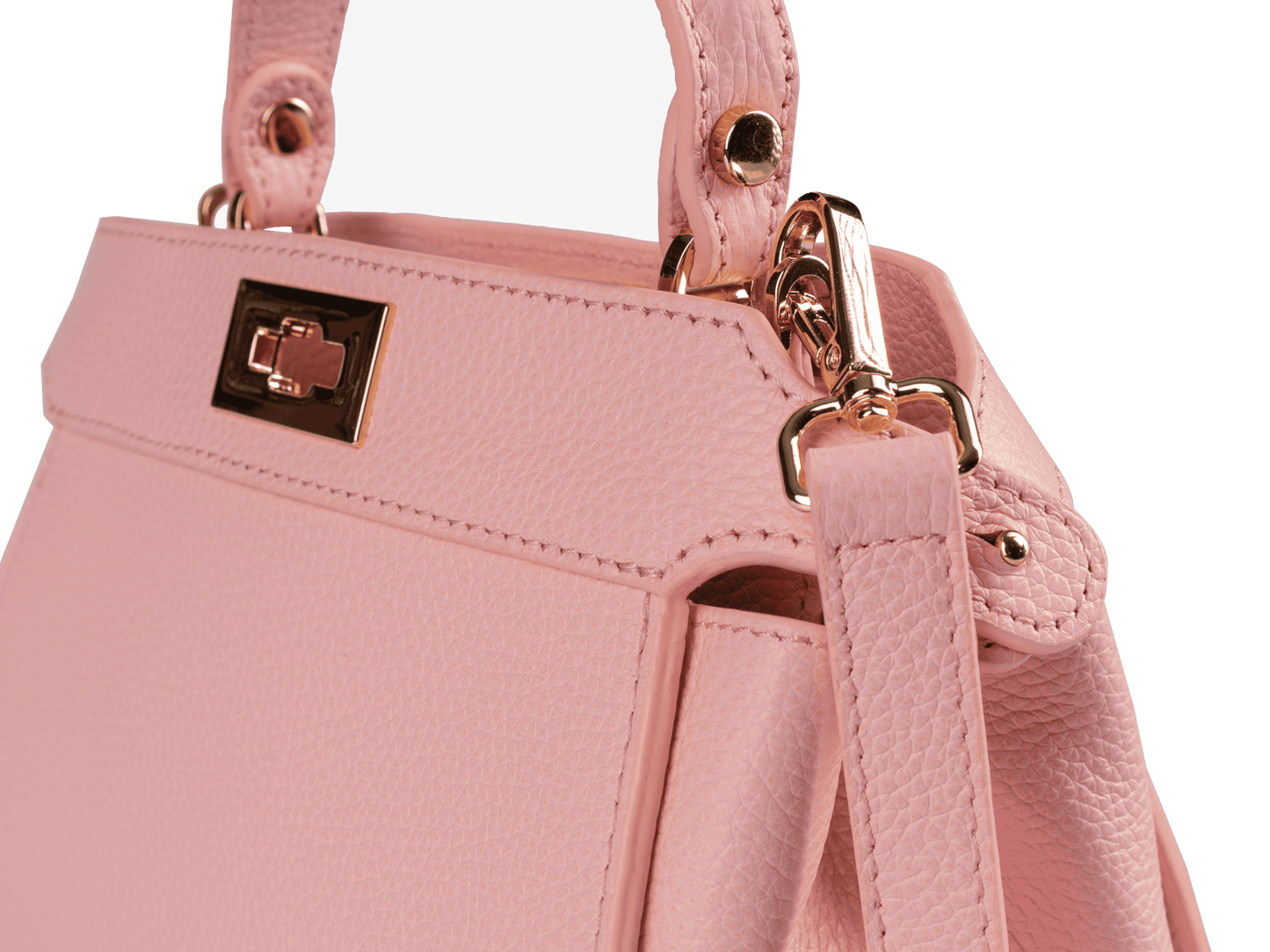 Premium Full Grain Leather Mini Handbag | Shoulder Strap Included, Compact Yet Roomy, Soft Alcantara Lining | Stylish Daily Carry