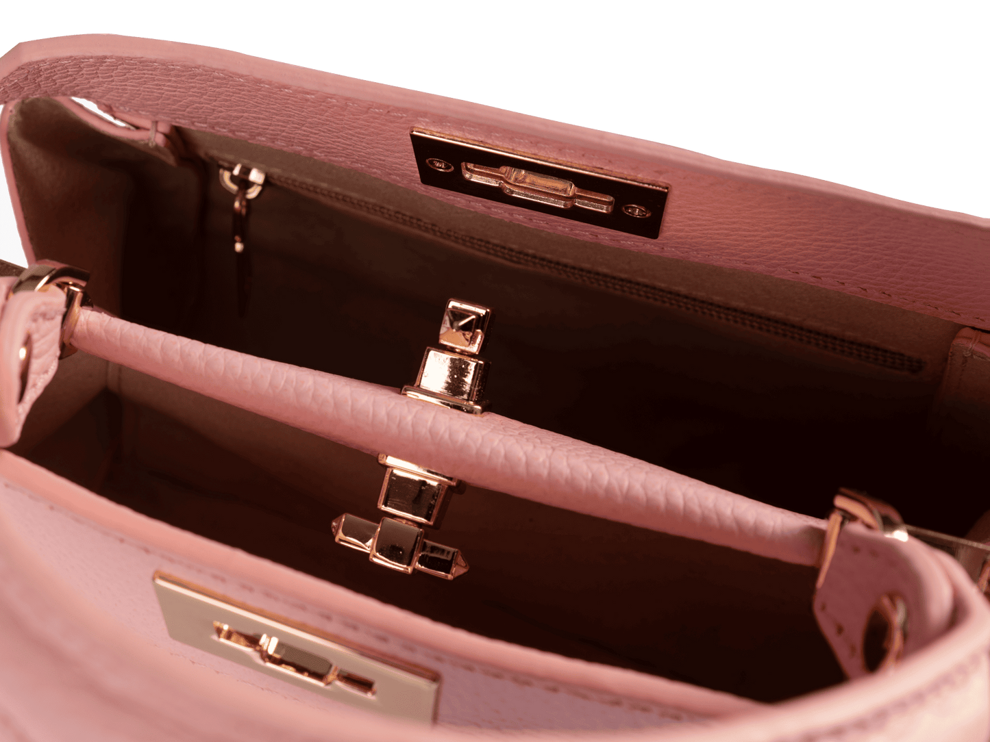Premium Full Grain Leather Mini Handbag | Shoulder Strap Included, Compact Yet Roomy, Soft Alcantara Lining | Stylish Daily Carry