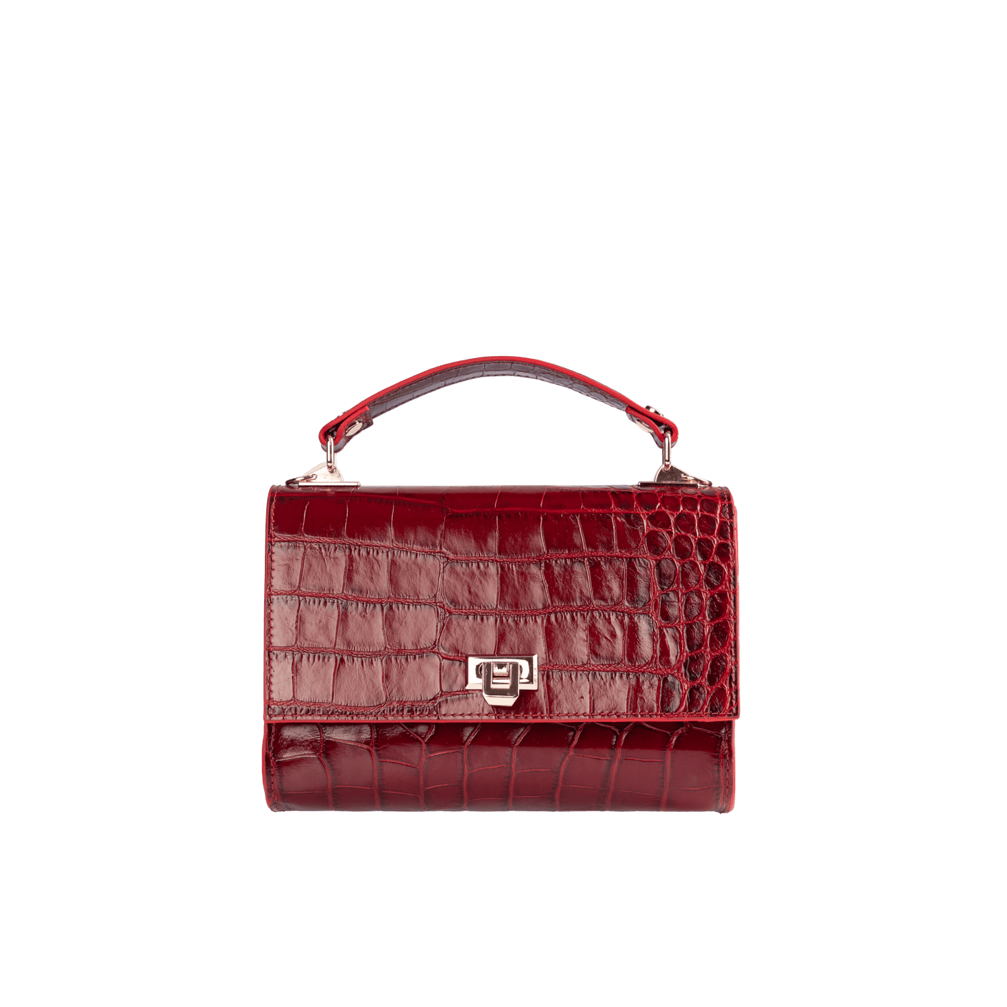 Genuine Full Grain Leather Handbag | Top Handle & Detachable Long Strap | Premium Hardware & Alcantara Lining