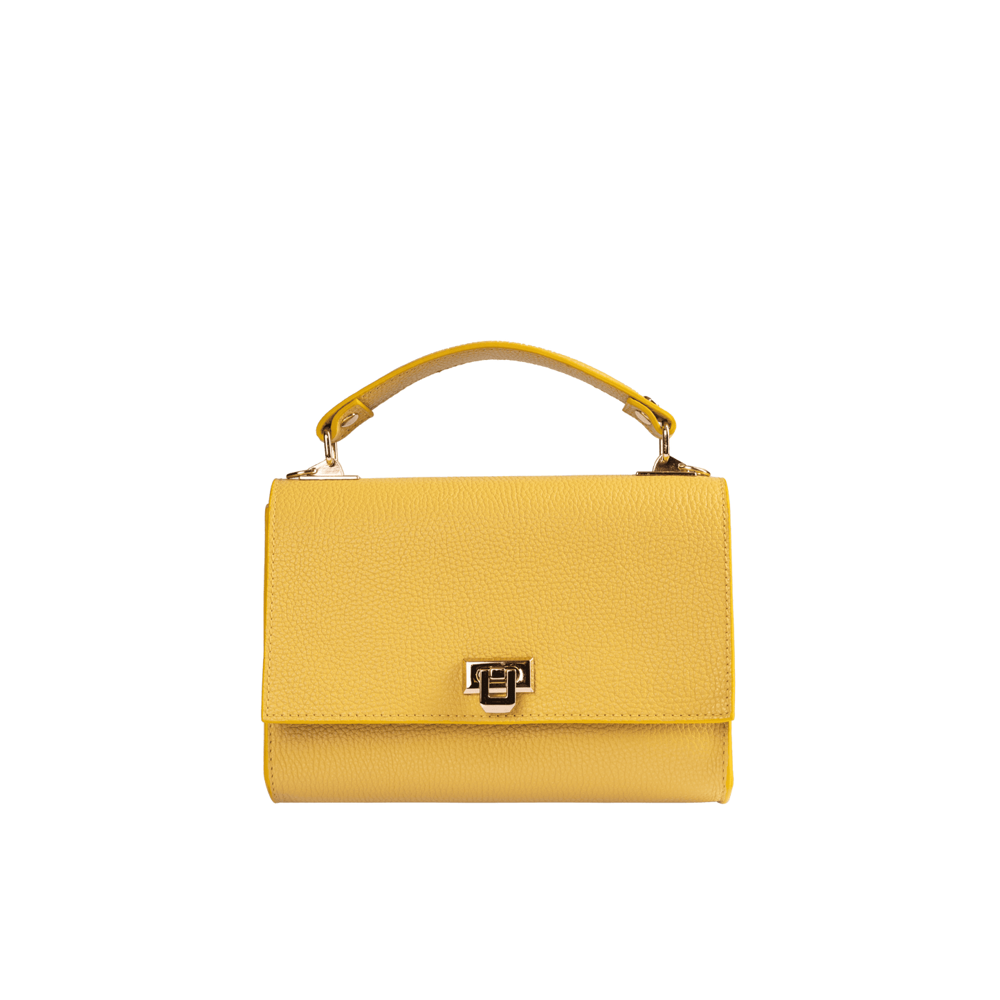 Genuine Full Grain Leather Handbag | Top Handle & Detachable Long Strap | Premium Hardware & Alcantara Lining