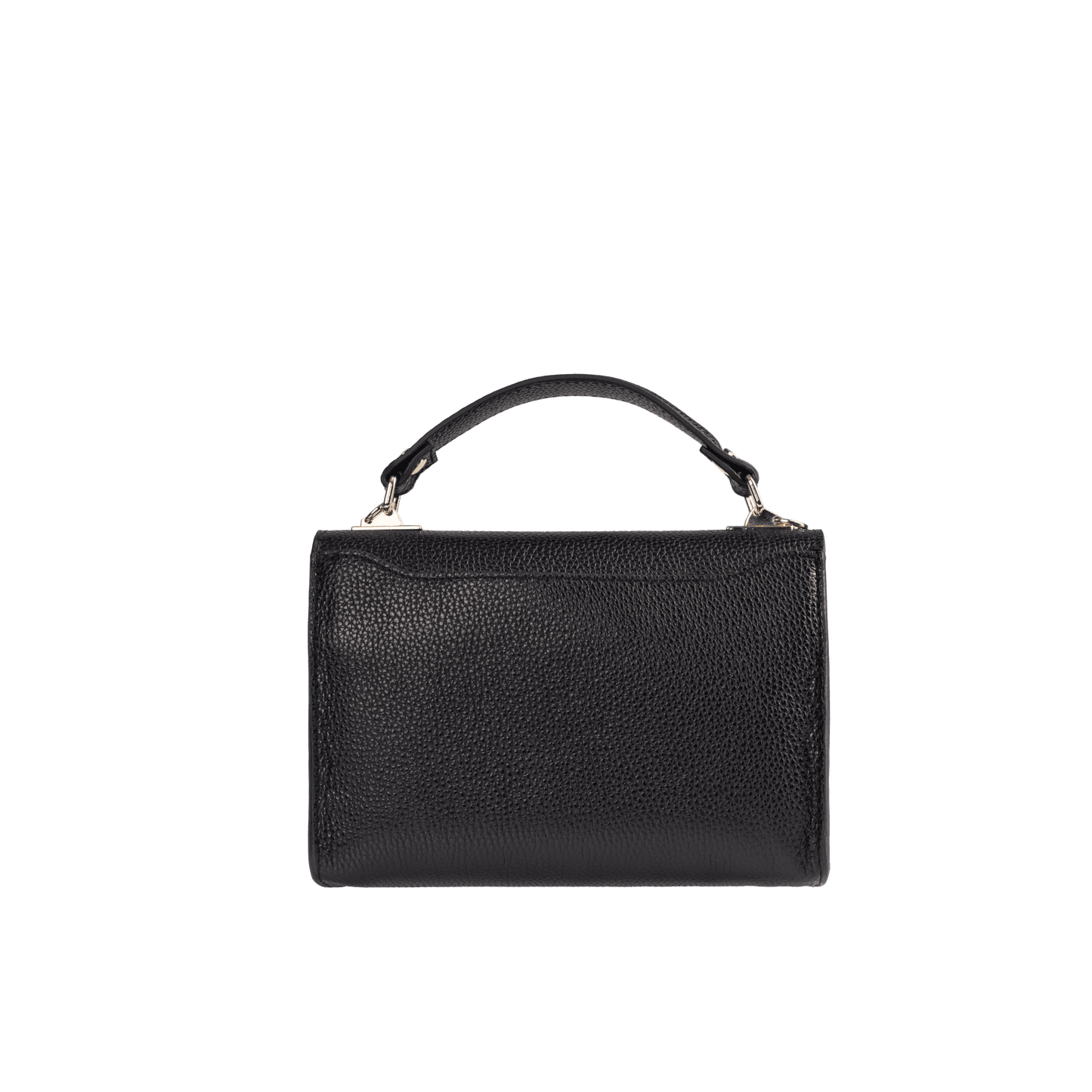 Genuine Full Grain Leather Handbag | Top Handle & Detachable Long Strap | Premium Hardware & Alcantara Lining
