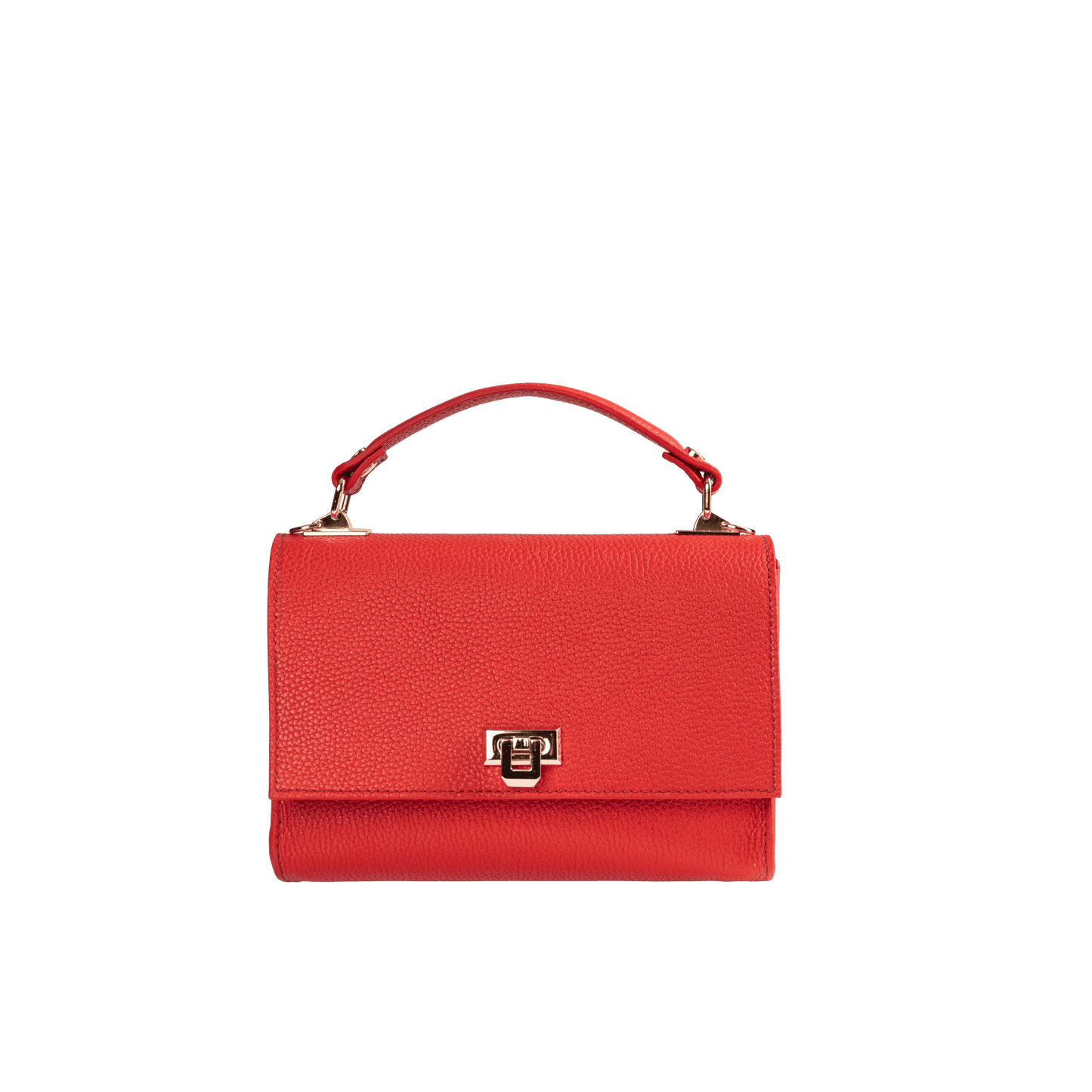 Genuine Full Grain Leather Handbag | Top Handle & Detachable Long Strap | Premium Hardware & Alcantara Lining