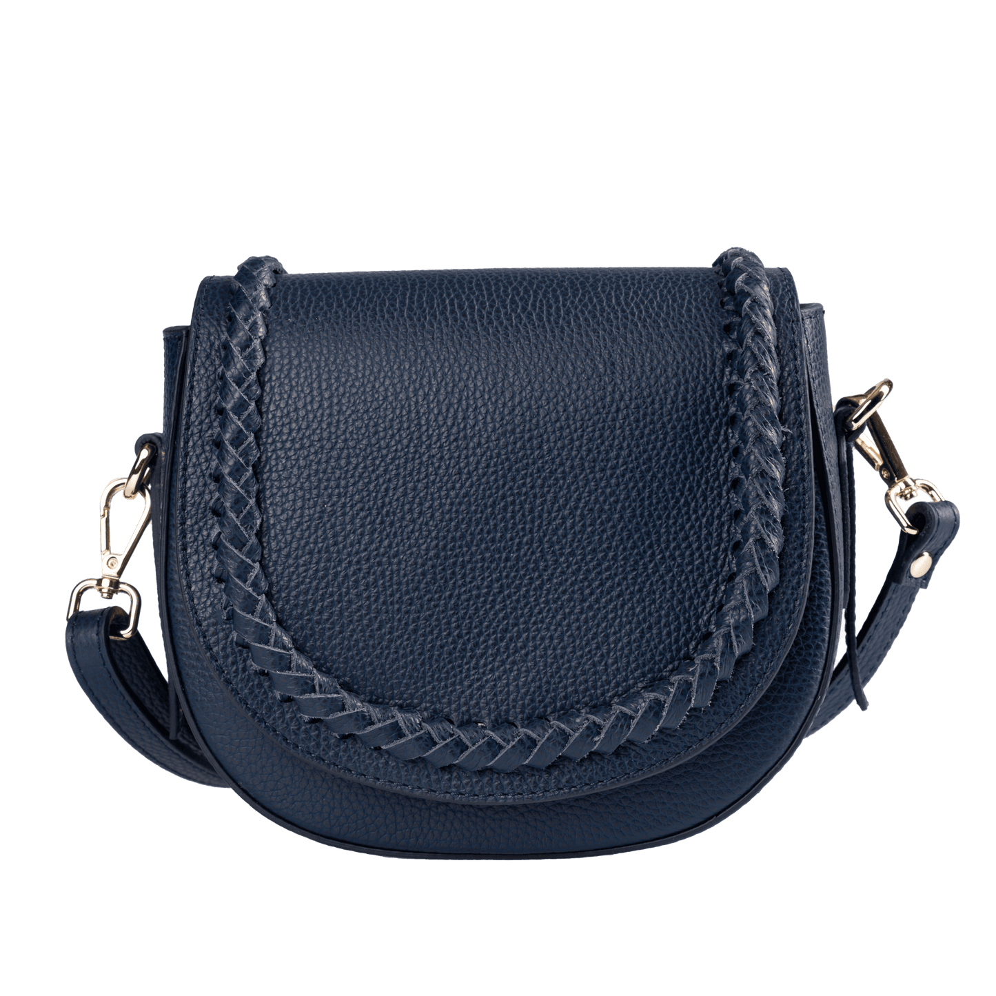 Luxe Genuine Leather Crossbody Bag | Braided Detail Design, Available in Full Grain & Croc Embossed Styles, Interior Zip Pocket | Versatile Day-to-Night Carry