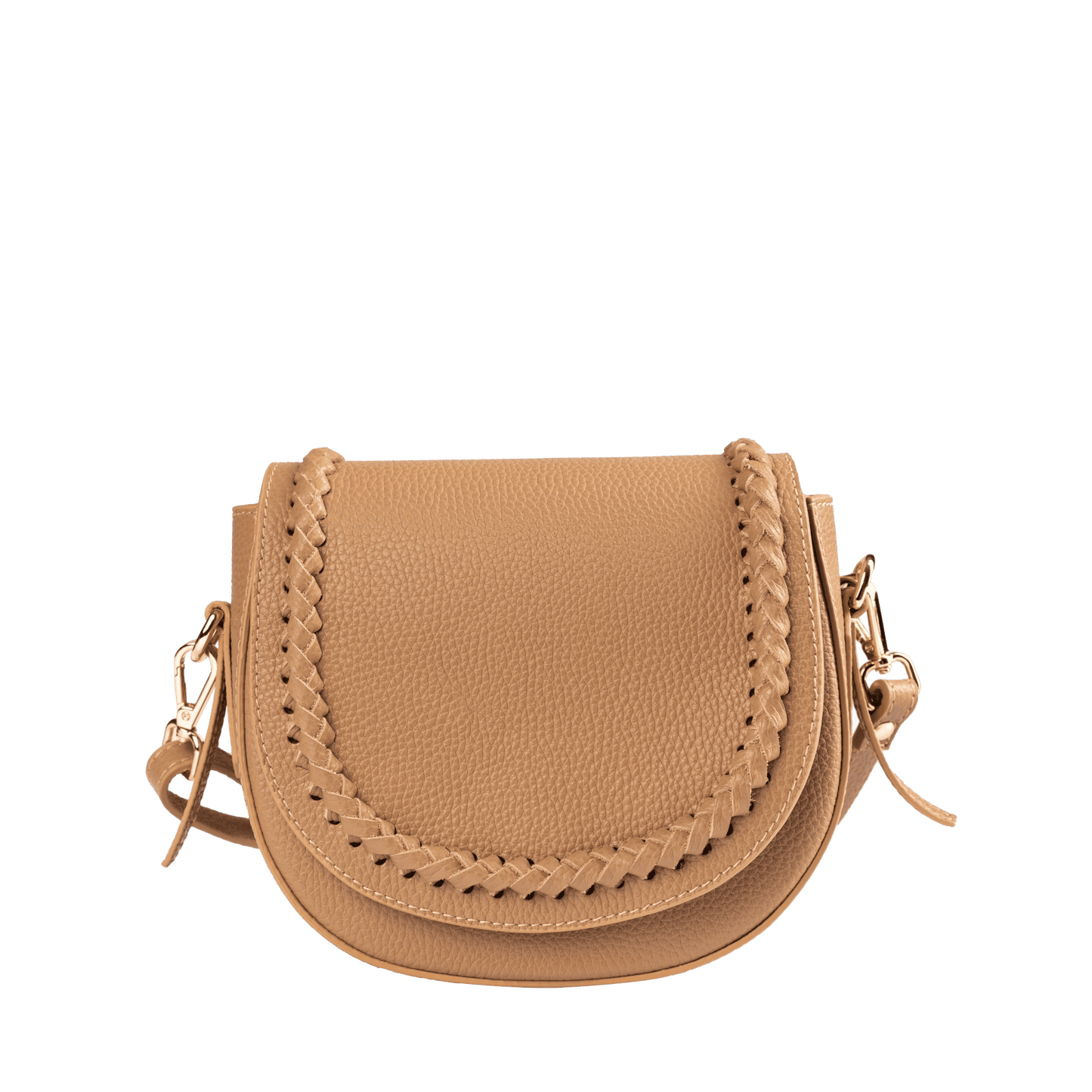 Luxe Genuine Leather Crossbody Bag | Braided Detail Design, Available in Full Grain & Croc Embossed Styles, Interior Zip Pocket | Versatile Day-to-Night Carry