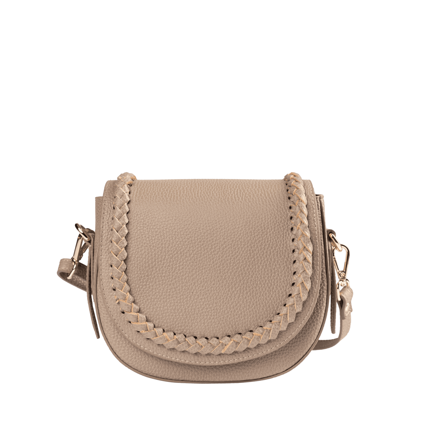Luxe Genuine Leather Crossbody Bag | Braided Detail Design, Available in Full Grain & Croc Embossed Styles, Interior Zip Pocket | Versatile Day-to-Night Carry