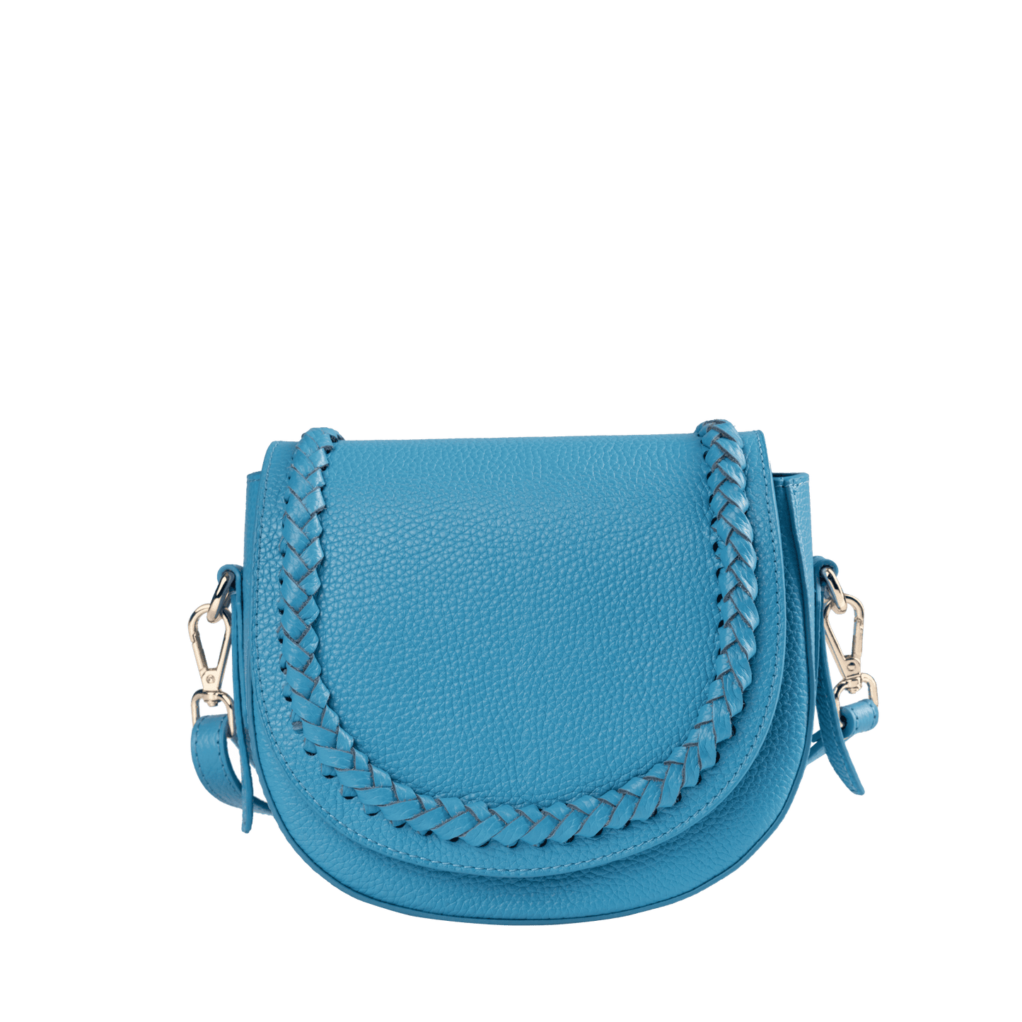 Luxe Genuine Leather Crossbody Bag | Braided Detail Design, Available in Full Grain & Croc Embossed Styles, Interior Zip Pocket | Versatile Day-to-Night Carry