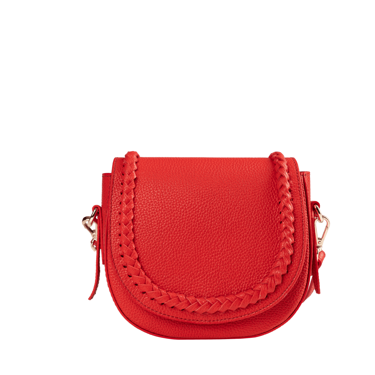 Luxe Genuine Leather Crossbody Bag | Braided Detail Design, Available in Full Grain & Croc Embossed Styles, Interior Zip Pocket | Versatile Day-to-Night Carry