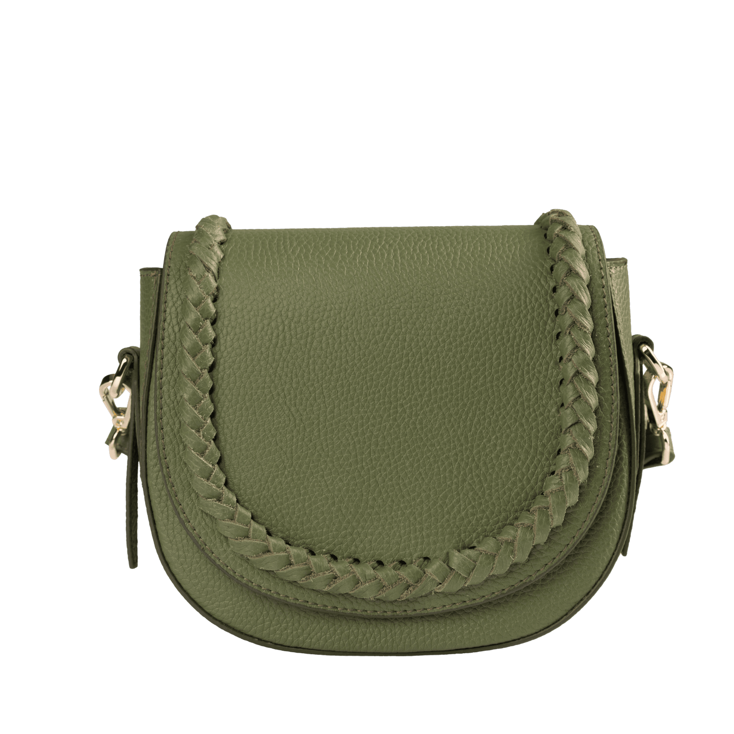 Luxe Genuine Leather Crossbody Bag | Braided Detail Design, Available in Full Grain & Croc Embossed Styles, Interior Zip Pocket | Versatile Day-to-Night Carry