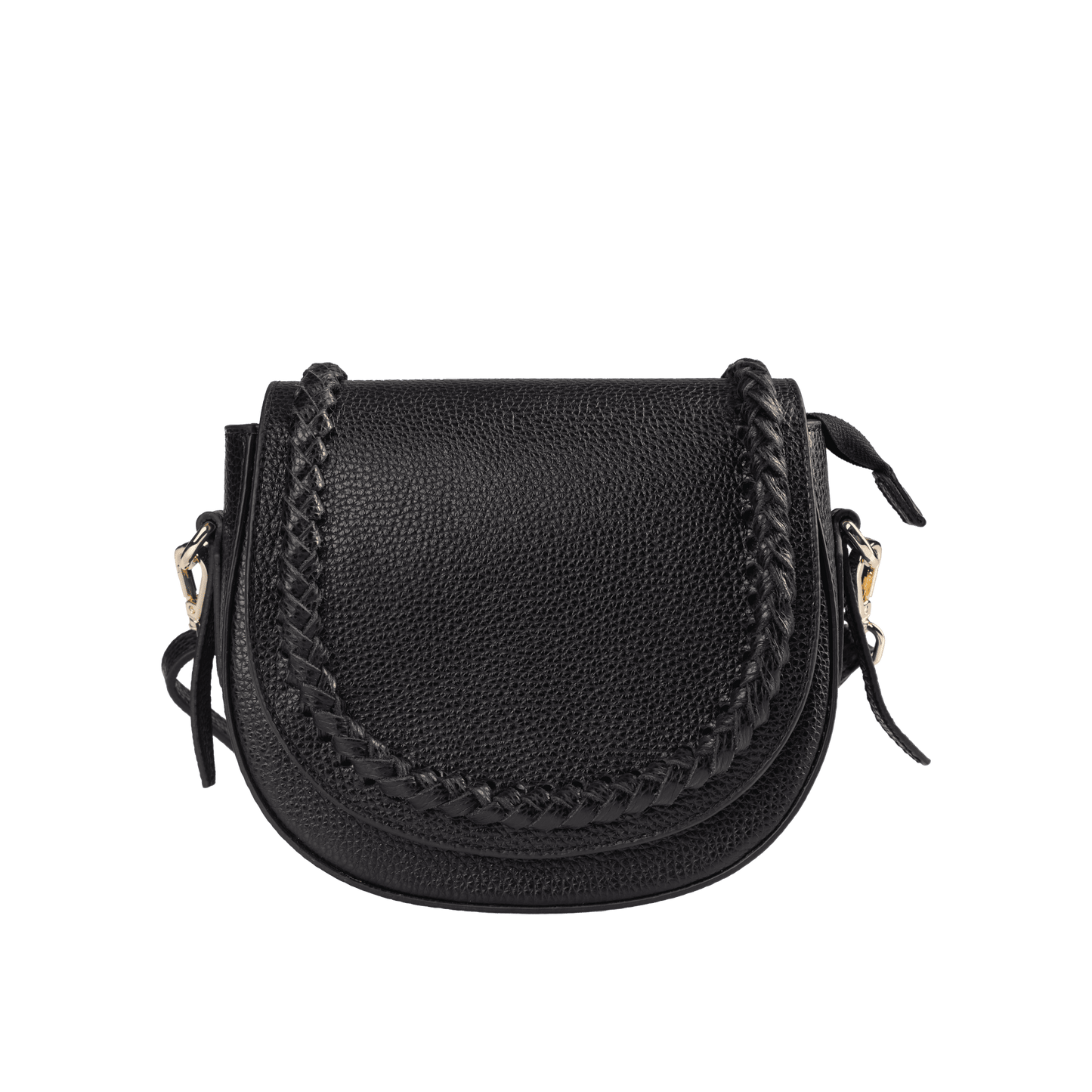 Luxe Genuine Leather Crossbody Bag | Braided Detail Design, Available in Full Grain & Croc Embossed Styles, Interior Zip Pocket | Versatile Day-to-Night Carry