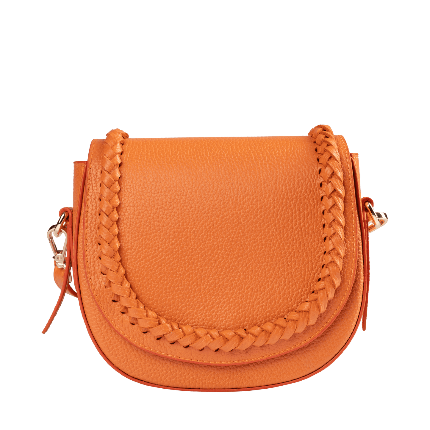Luxe Genuine Leather Crossbody Bag | Braided Detail Design, Available in Full Grain & Croc Embossed Styles, Interior Zip Pocket | Versatile Day-to-Night Carry