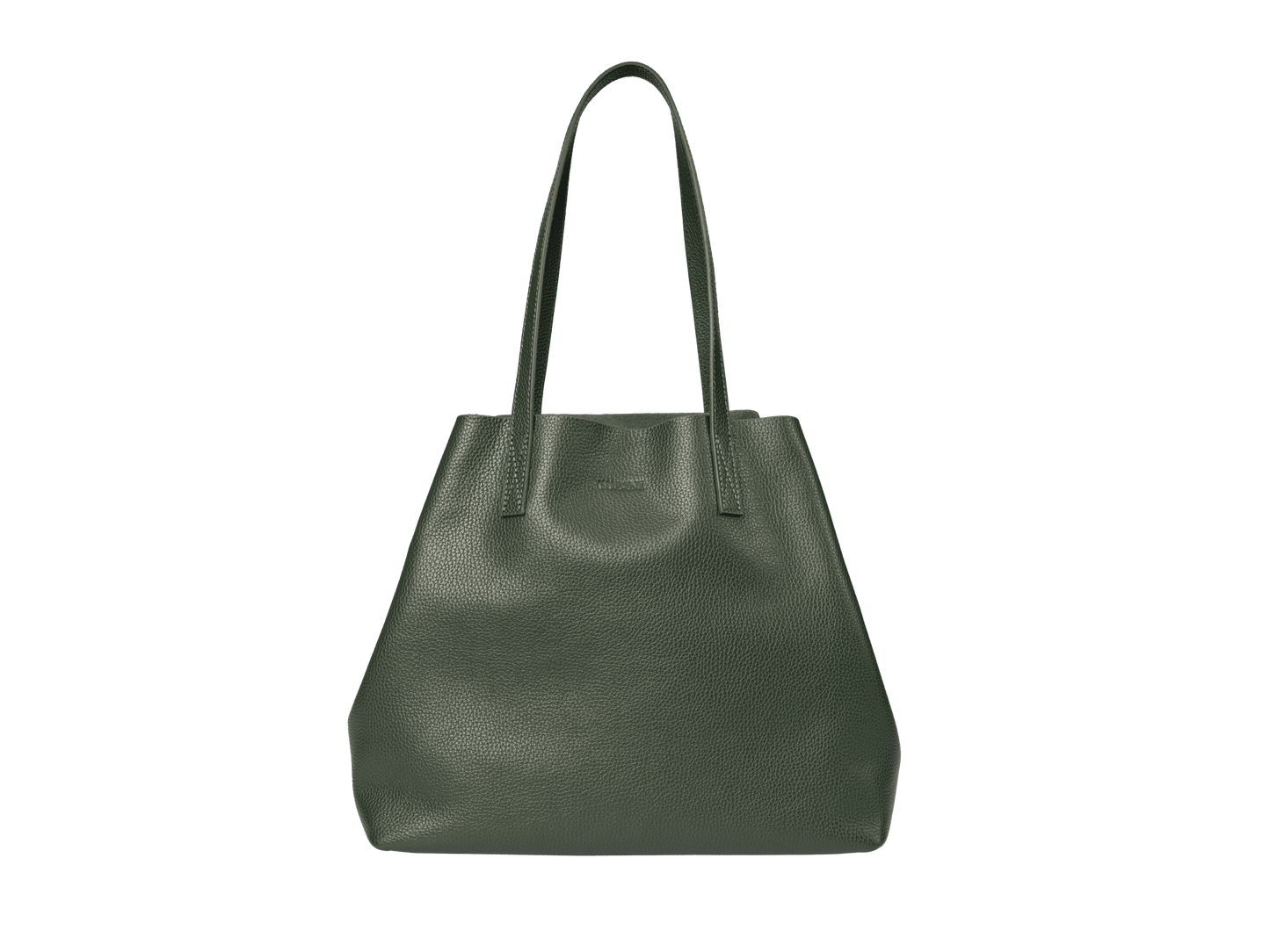 Genuine Leather Shoulder Bag | Detachable Clutch Pouch, Dual Handle Design, Interior Zip Pocket | Versatile Two-in-One Tote