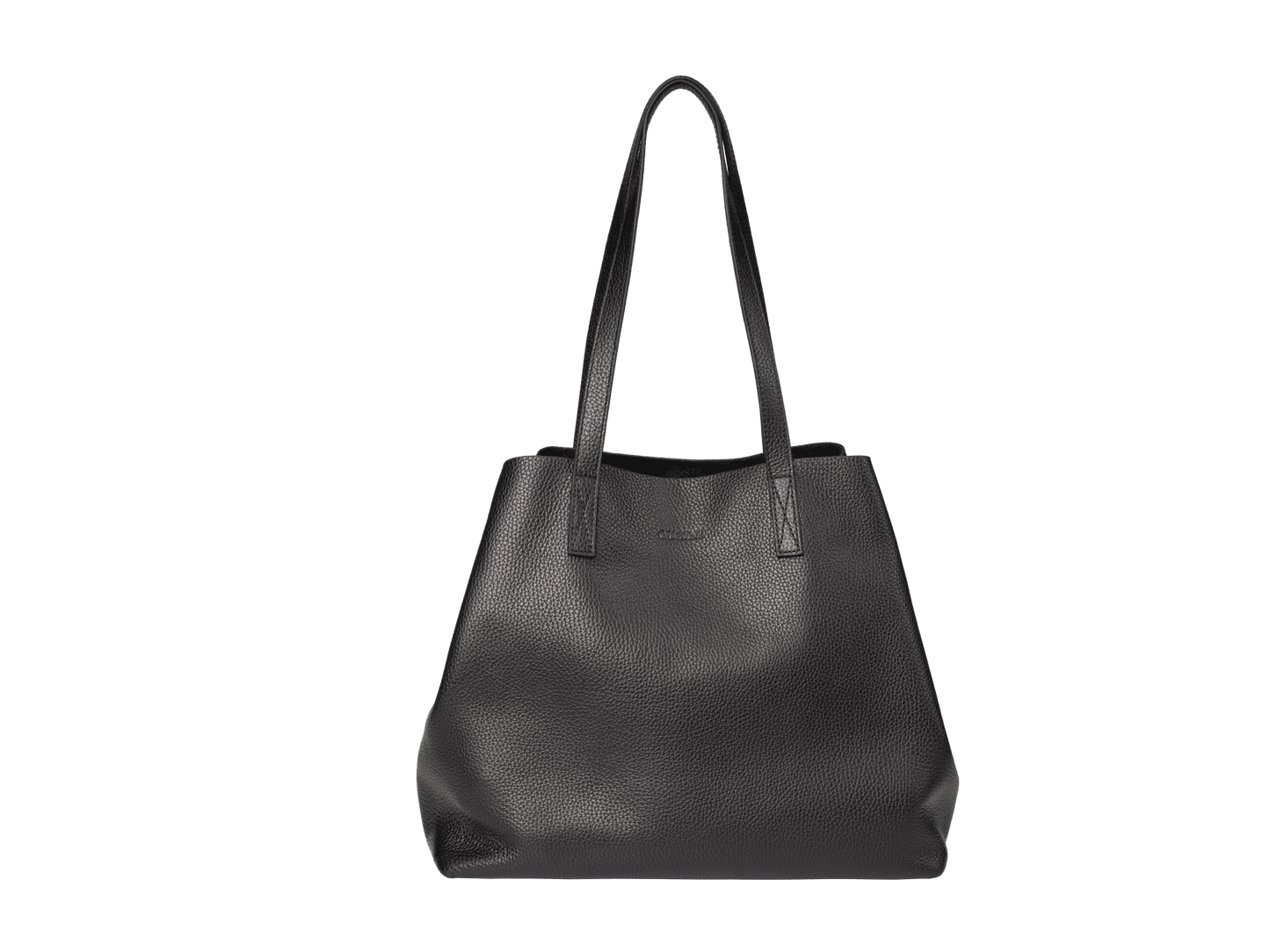 Genuine Leather Shoulder Bag | Detachable Clutch Pouch, Dual Handle Design, Interior Zip Pocket | Versatile Two-in-One Tote