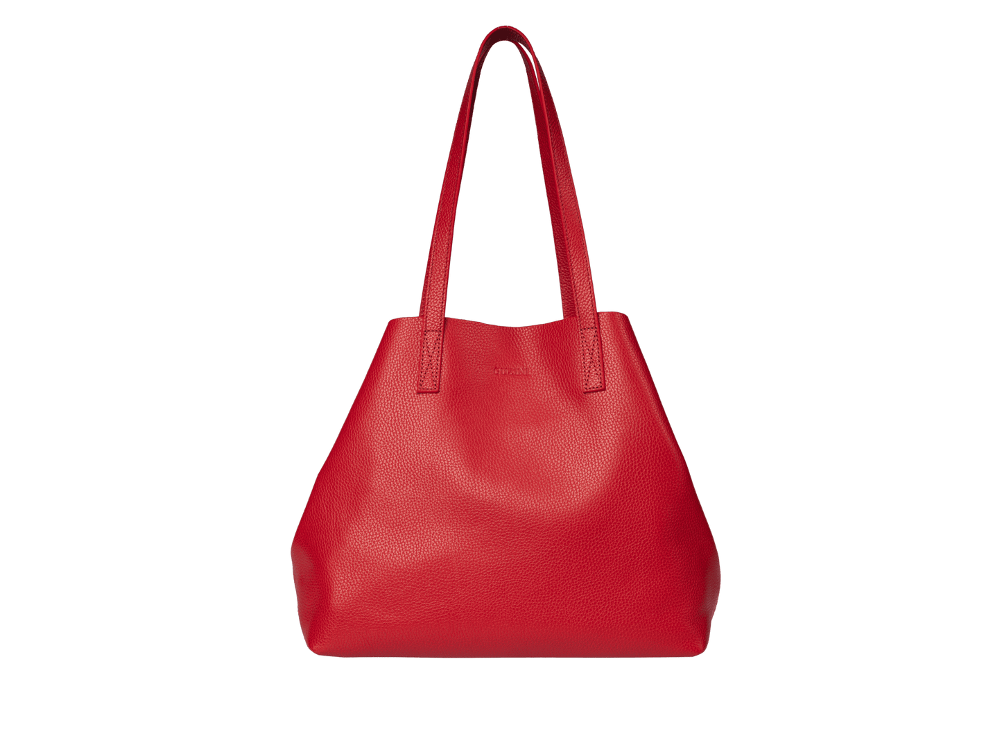 Genuine Leather Shoulder Bag | Detachable Clutch Pouch, Dual Handle Design, Interior Zip Pocket | Versatile Two-in-One Tote