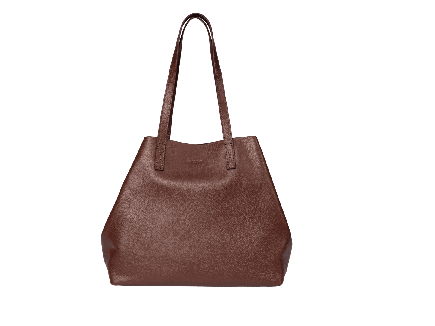 Genuine Leather Shoulder Bag | Detachable Clutch Pouch, Dual Handle Design, Interior Zip Pocket | Versatile Two-in-One Tote