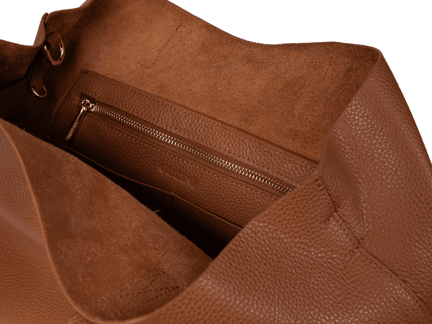 Genuine Leather Shoulder Bag | Detachable Clutch Pouch, Dual Handle Design, Interior Zip Pocket | Versatile Two-in-One Tote