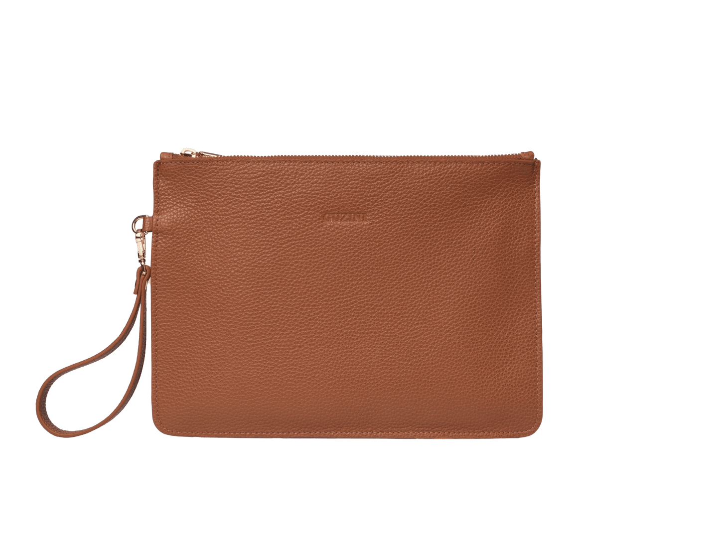 Genuine Leather Shoulder Bag | Detachable Clutch Pouch, Dual Handle Design, Interior Zip Pocket | Versatile Two-in-One Tote