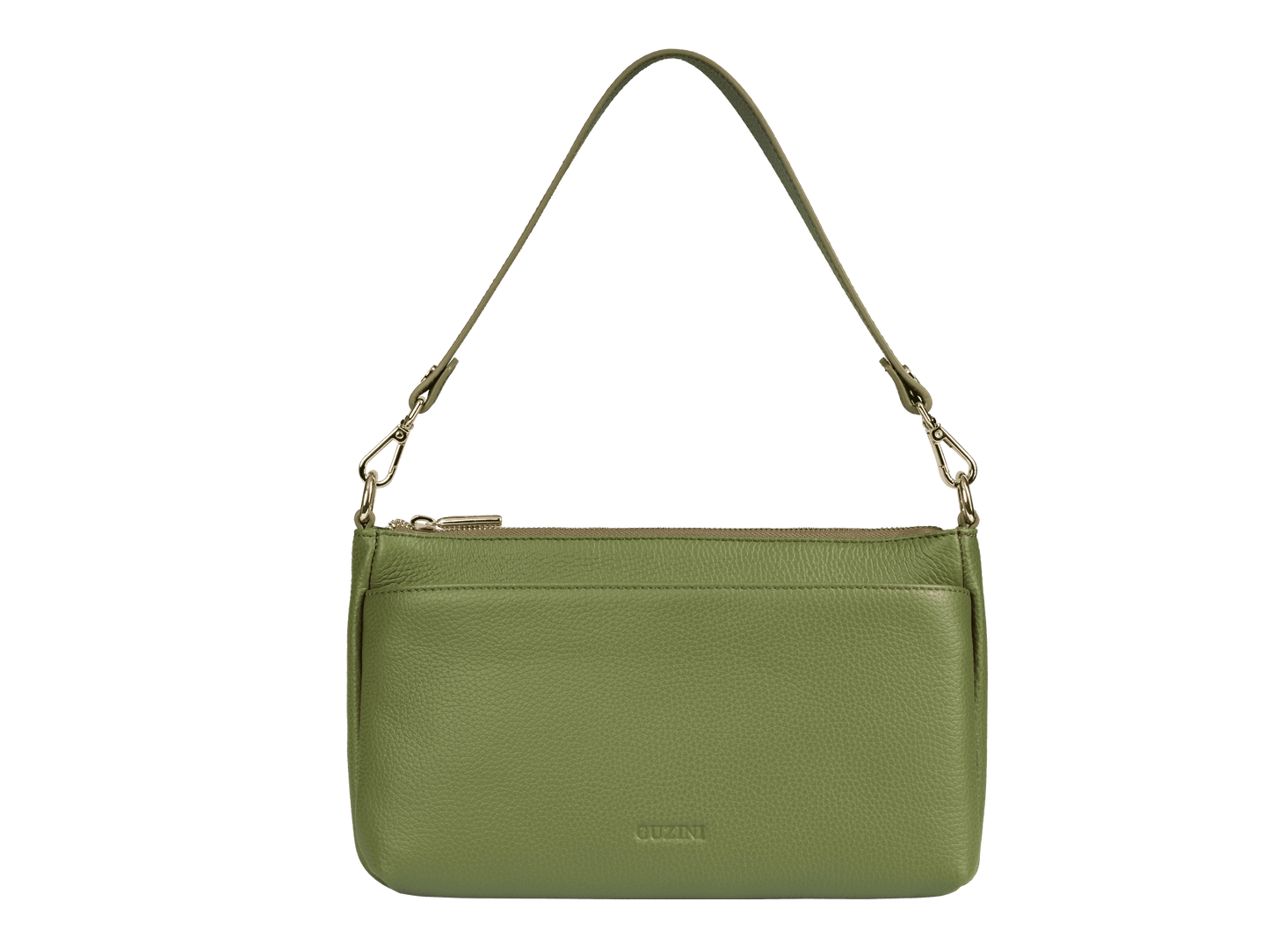 Multi-Compartment Genuine Leather Bag | Convertible Crossbody & Shoulder Straps, Multiple Zip Pockets, Organized Interior | Versatile Everyday Organizer
