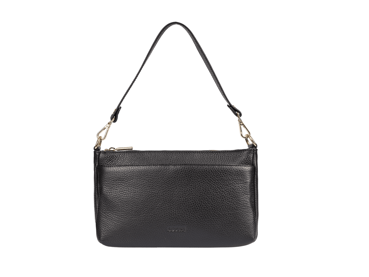 Multi-Compartment Genuine Leather Bag | Convertible Crossbody & Shoulder Straps, Multiple Zip Pockets, Organized Interior | Versatile Everyday Organizer