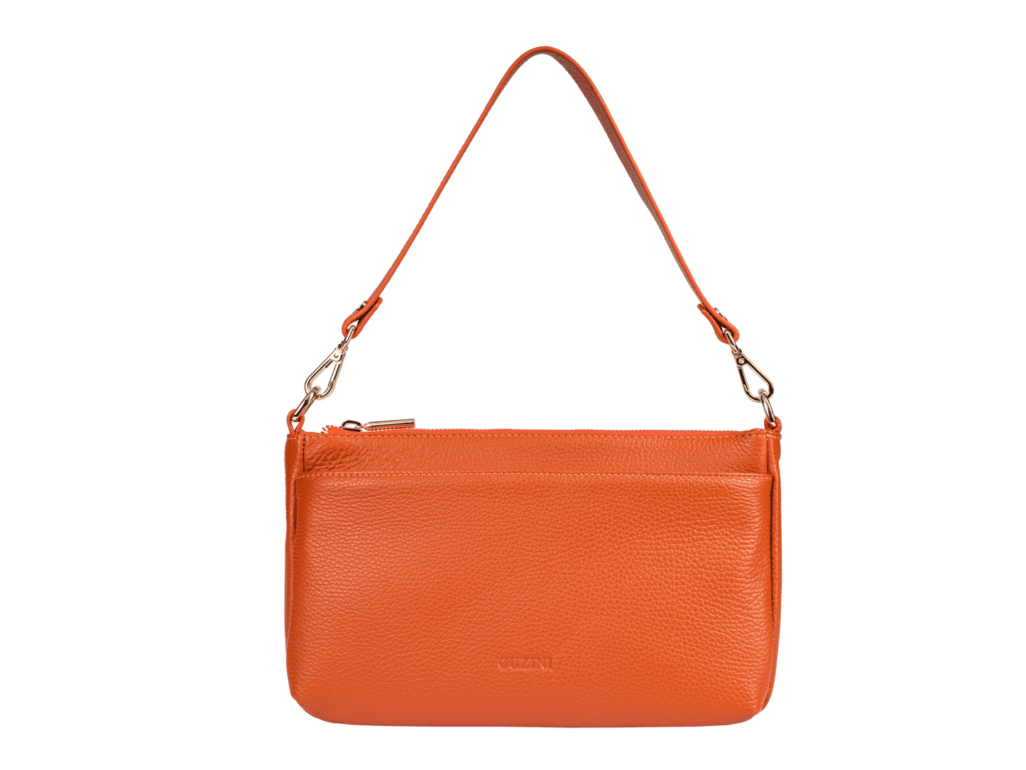 Multi-Compartment Genuine Leather Bag | Convertible Crossbody & Shoulder Straps, Multiple Zip Pockets, Organized Interior | Versatile Everyday Organizer