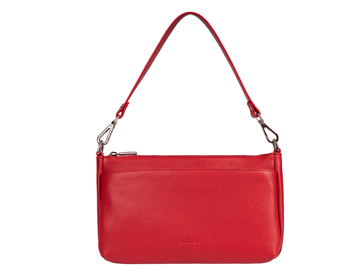 Multi-Compartment Genuine Leather Bag | Convertible Crossbody & Shoulder Straps, Multiple Zip Pockets, Organized Interior | Versatile Everyday Organizer