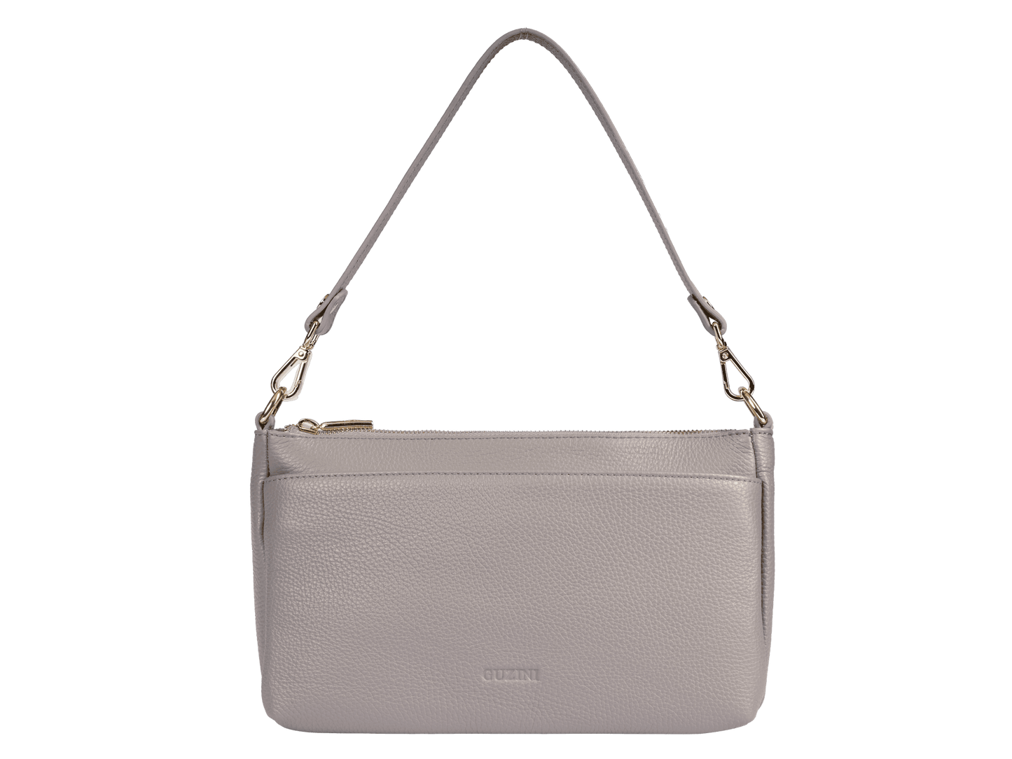 Multi-Compartment Genuine Leather Bag | Convertible Crossbody & Shoulder Straps, Multiple Zip Pockets, Organized Interior | Versatile Everyday Organizer