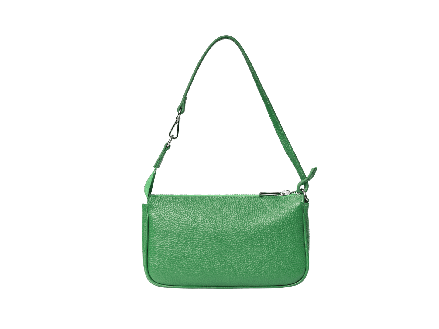 Compact Genuine Leather Shoulder Pouch | Adjustable Strap Design, Zip-Top Closure, Interior Card Slot | Essential Mini Carry