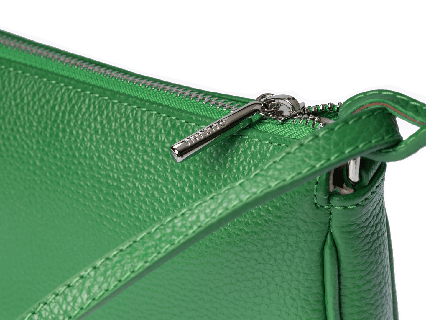 Compact Genuine Leather Shoulder Pouch | Adjustable Strap Design, Zip-Top Closure, Interior Card Slot | Essential Mini Carry