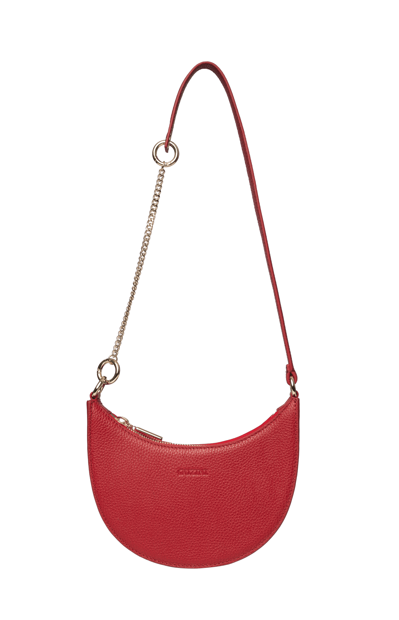 Convertible Genuine Leather Crossbody Bag | Detachable Chain Strap, Multi-Way Carry Design, Interior Organization Pocket | Versatile Fashion Accessory