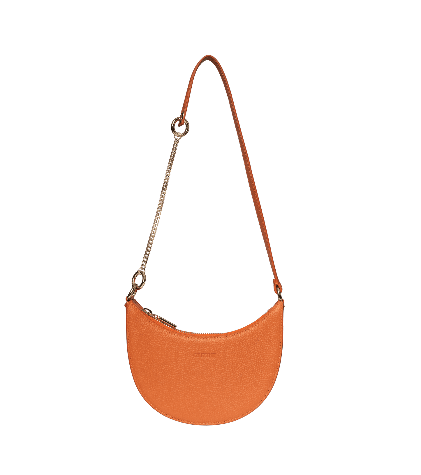 Convertible Genuine Leather Crossbody Bag | Detachable Chain Strap, Multi-Way Carry Design, Interior Organization Pocket | Versatile Fashion Accessory