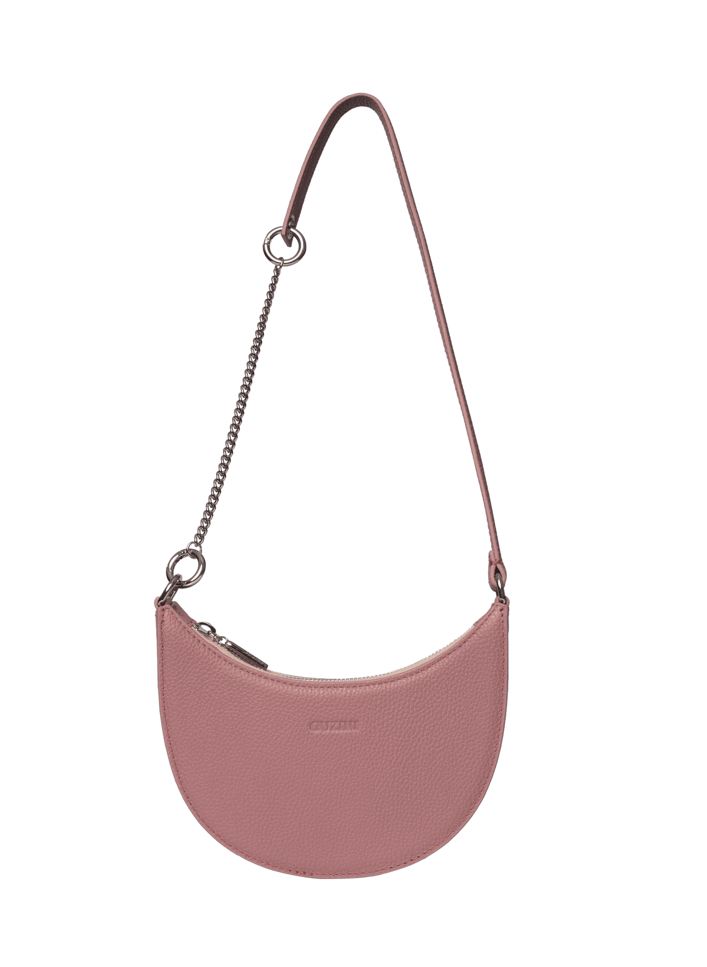 Convertible Genuine Leather Crossbody Bag | Detachable Chain Strap, Multi-Way Carry Design, Interior Organization Pocket | Versatile Fashion Accessory