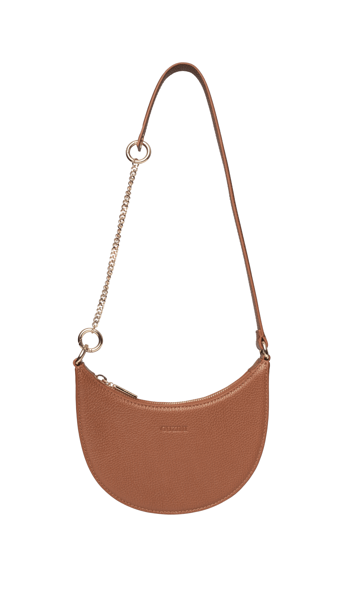 Convertible Genuine Leather Crossbody Bag | Detachable Chain Strap, Multi-Way Carry Design, Interior Organization Pocket | Versatile Fashion Accessory