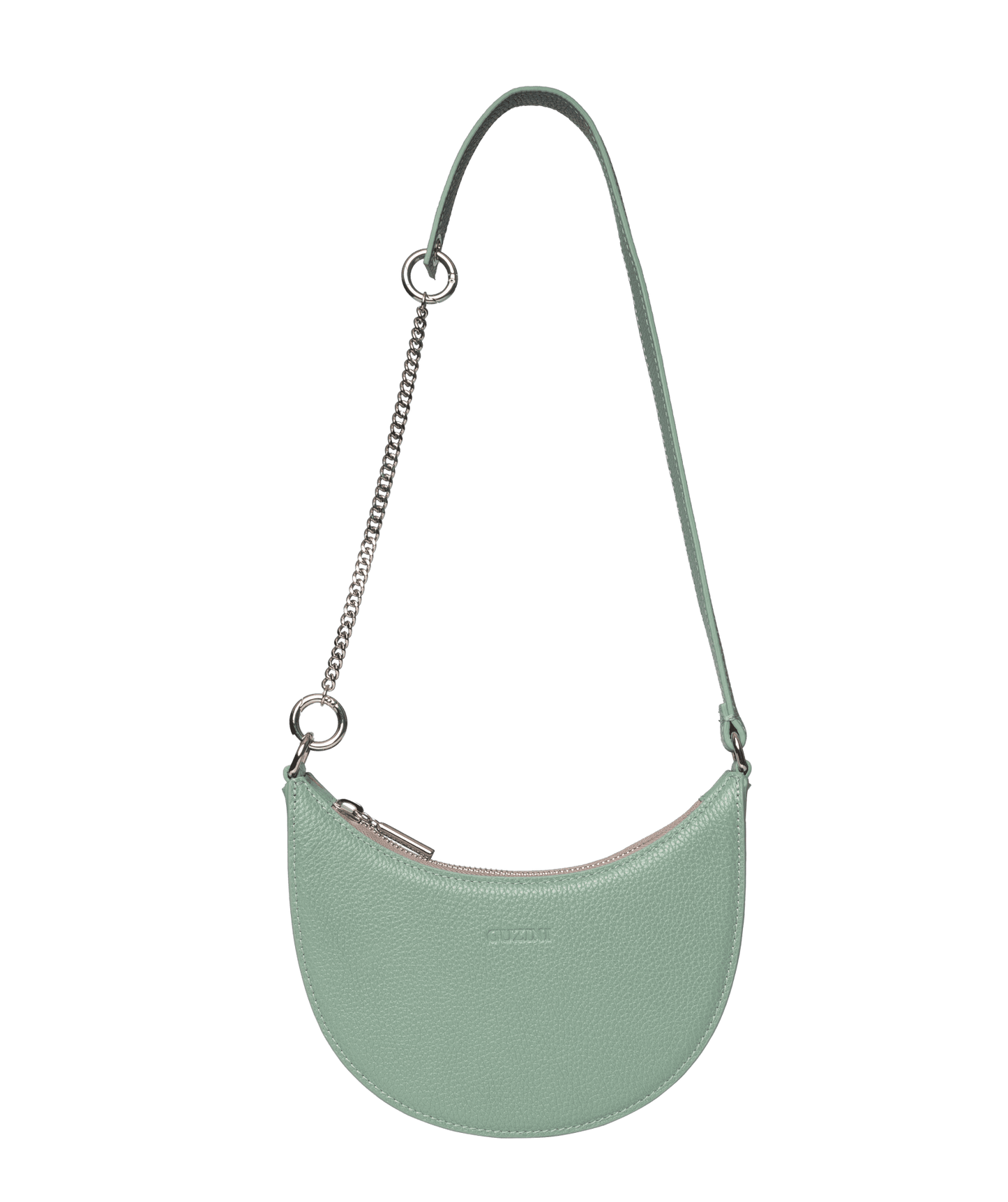 Convertible Genuine Leather Crossbody Bag | Detachable Chain Strap, Multi-Way Carry Design, Interior Organization Pocket | Versatile Fashion Accessory