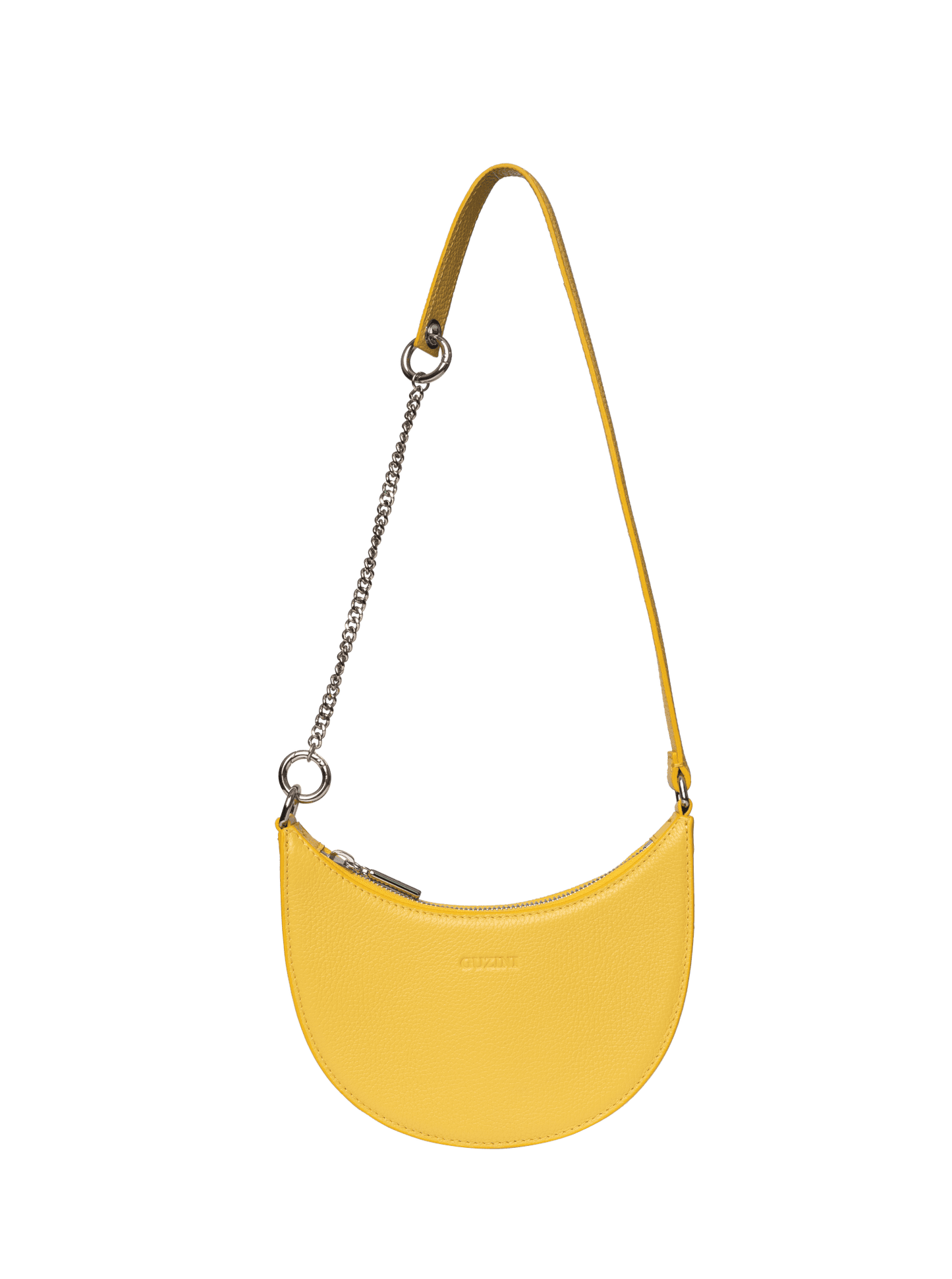 Convertible Genuine Leather Crossbody Bag | Detachable Chain Strap, Multi-Way Carry Design, Interior Organization Pocket | Versatile Fashion Accessory