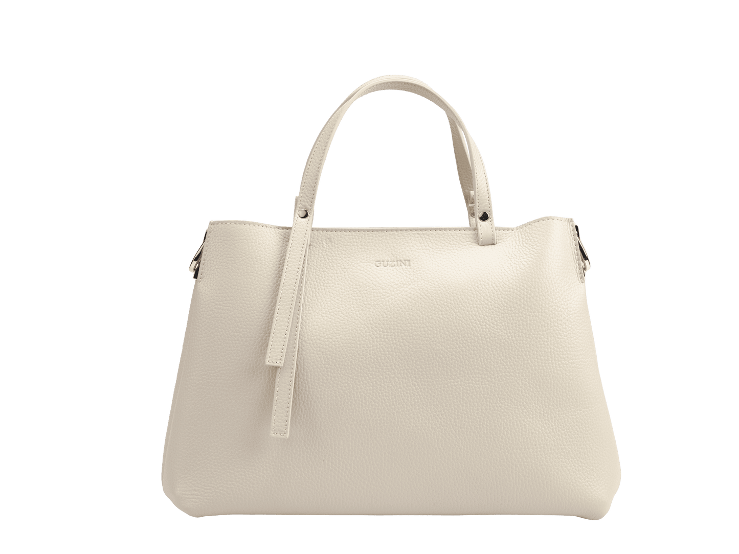 Genuine Leather Handbag | Detachable Shoulder Strap, Dual Handle Design, Interior Zip Compartment | Spacious Everyday Tote