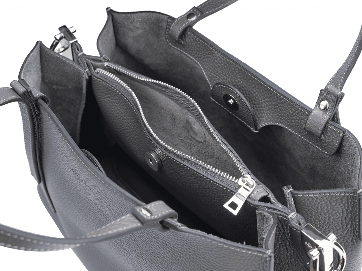 Genuine Leather Handbag | Detachable Shoulder Strap, Dual Handle Design, Interior Zip Compartment | Spacious Everyday Tote