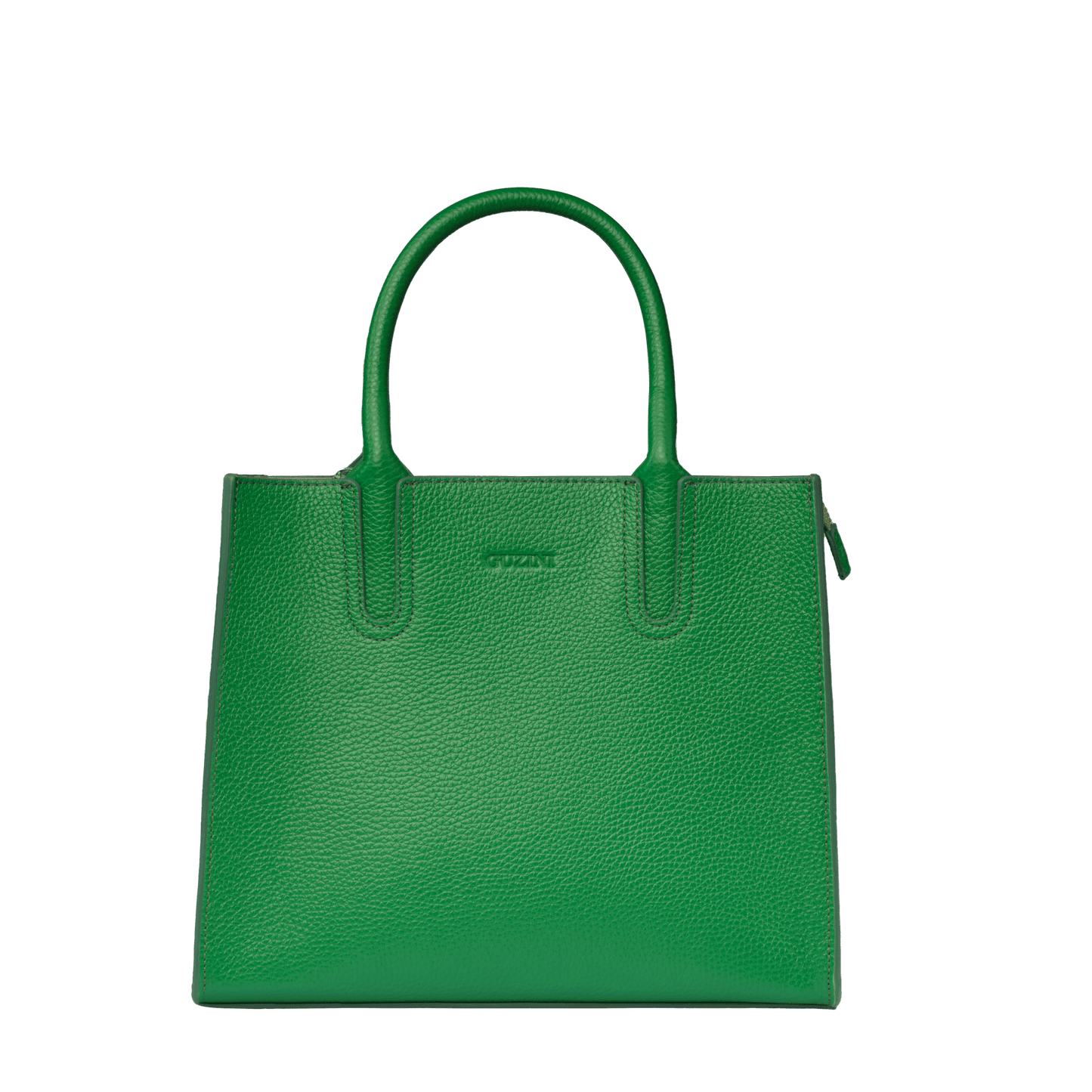 Genuine Leather Handbag | Detachable Crossbody Strap, Dual Handle Design, Multiple Interior Zip Pockets | Structured Professional Tote