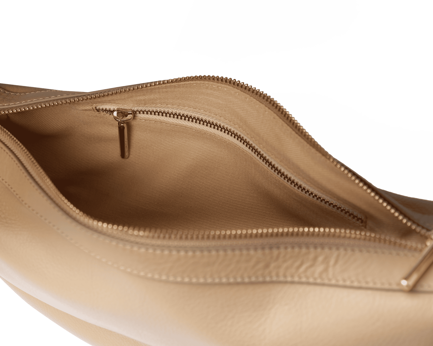 Classic Genuine Leather Shoulder Bag | Adjustable Straps Included, Curved Silhouette Design, Interior Zip Pocket