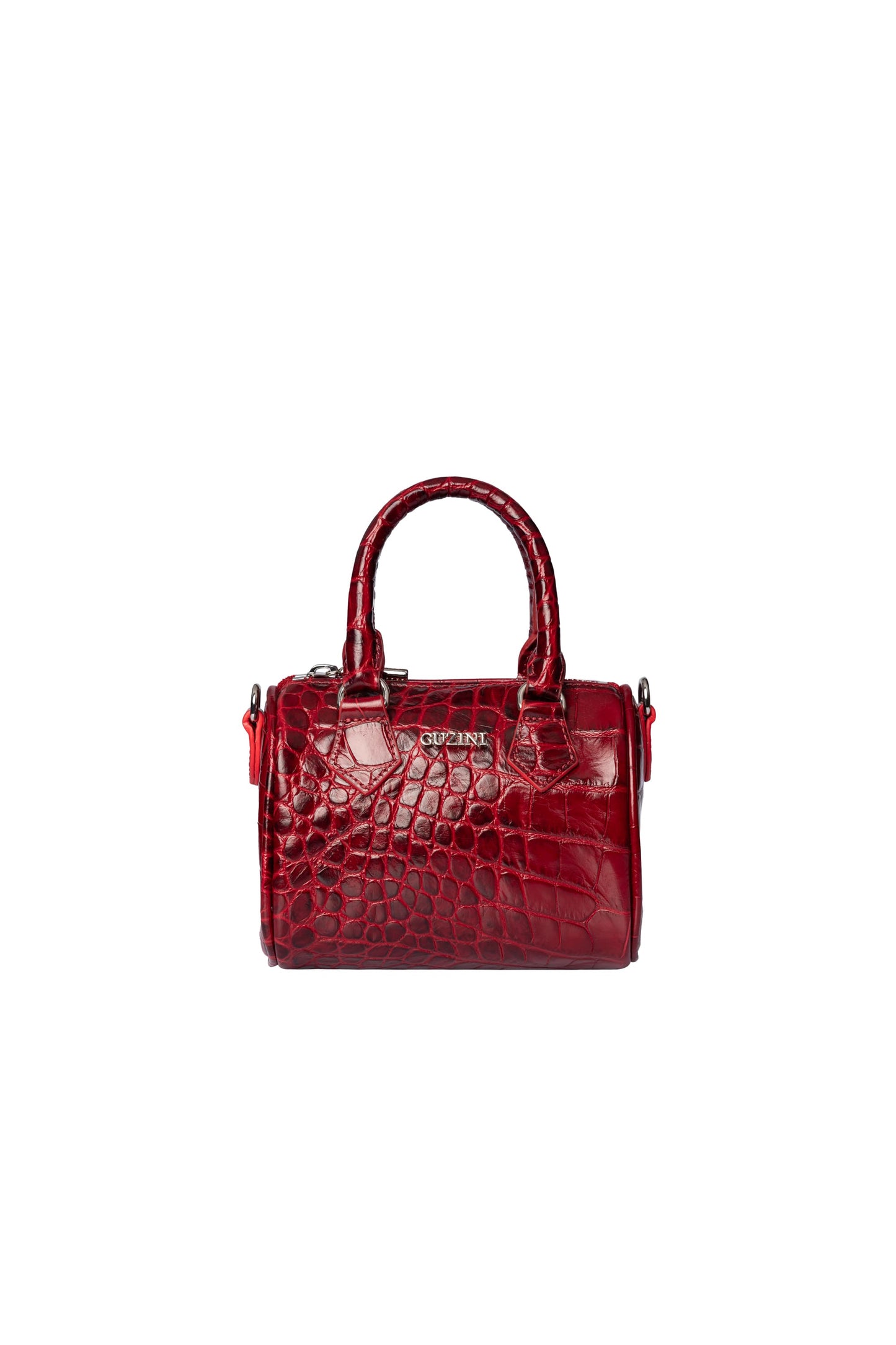 Mini Genuine Leather Handbag | Detachable Crossbody Strap, Dual Handle Design, Top Zip Closure | Compact Luxury Carry