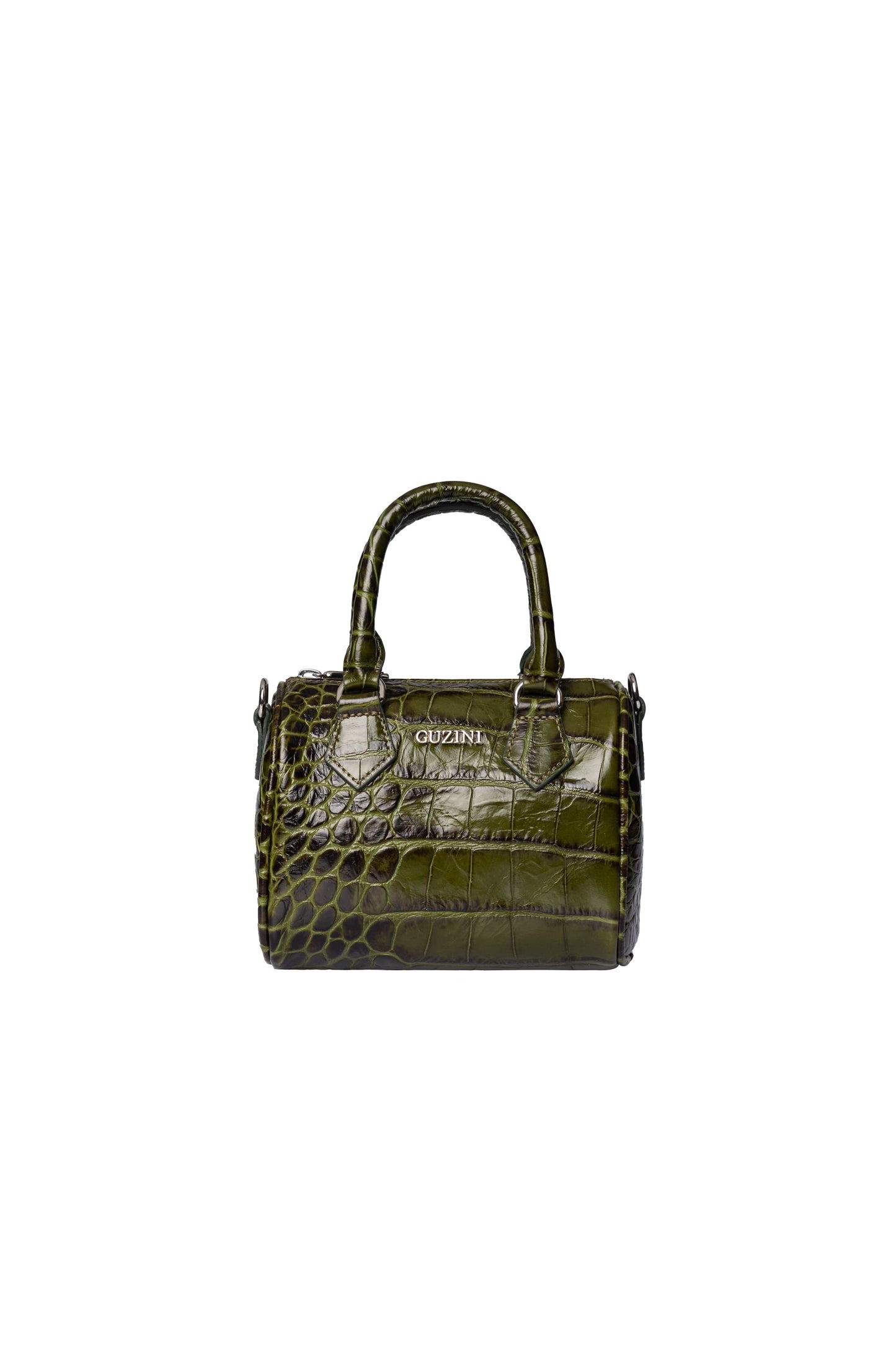 Mini Genuine Leather Handbag | Detachable Crossbody Strap, Dual Handle Design, Top Zip Closure | Compact Luxury Carry