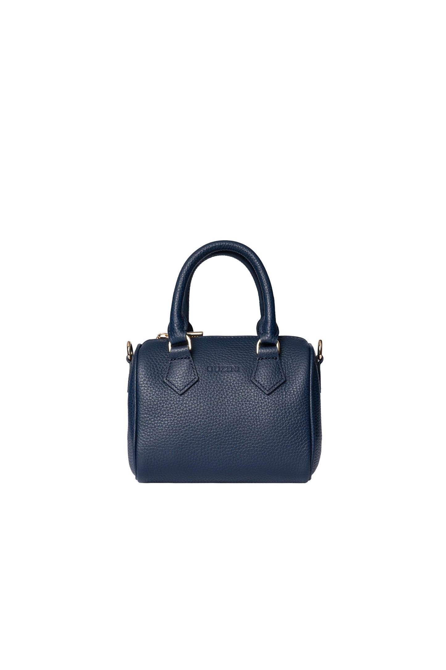Mini Genuine Leather Handbag | Detachable Crossbody Strap, Dual Handle Design, Top Zip Closure | Compact Luxury Carry