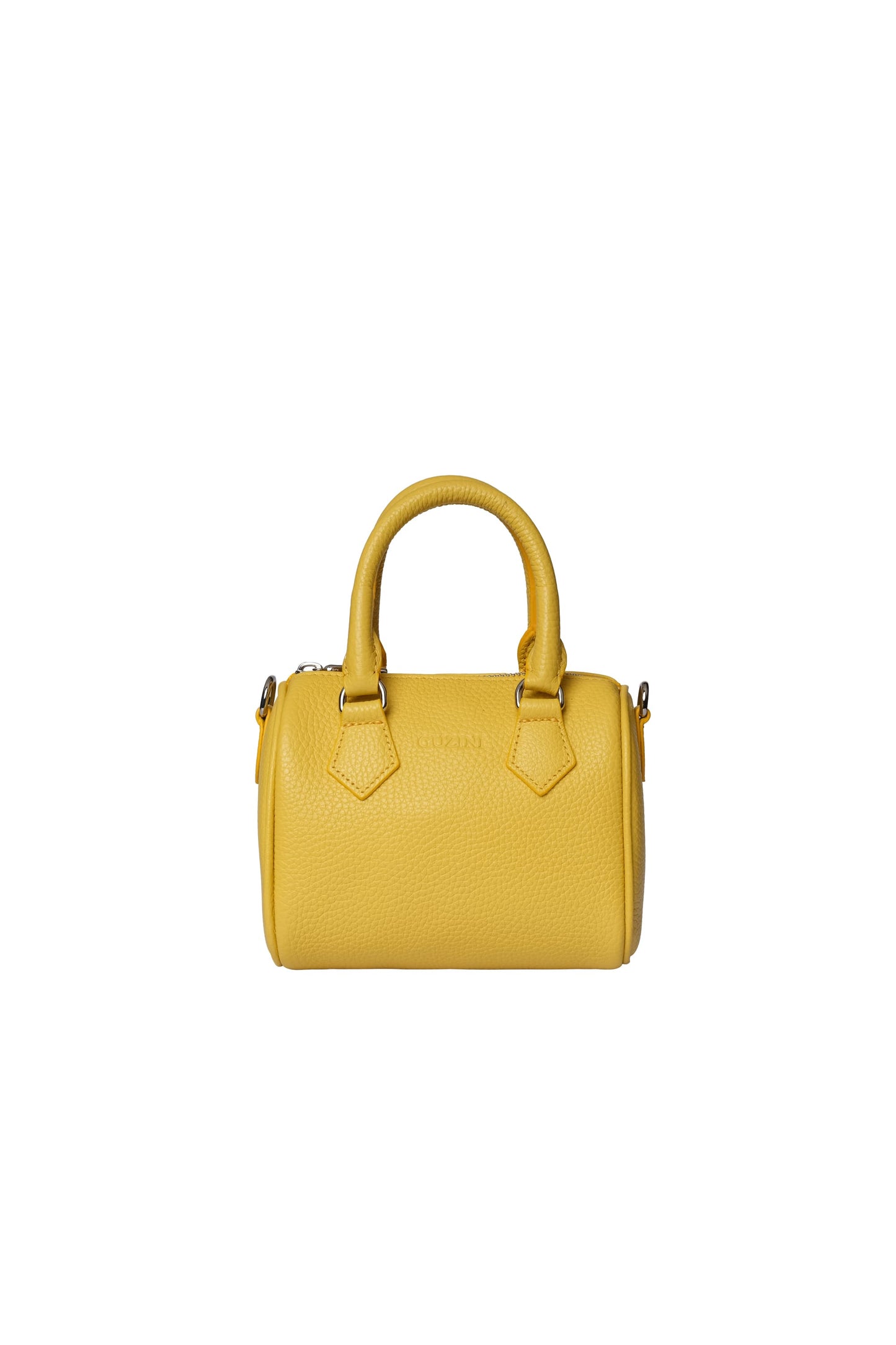 Mini Genuine Leather Handbag | Detachable Crossbody Strap, Dual Handle Design, Top Zip Closure | Compact Luxury Carry