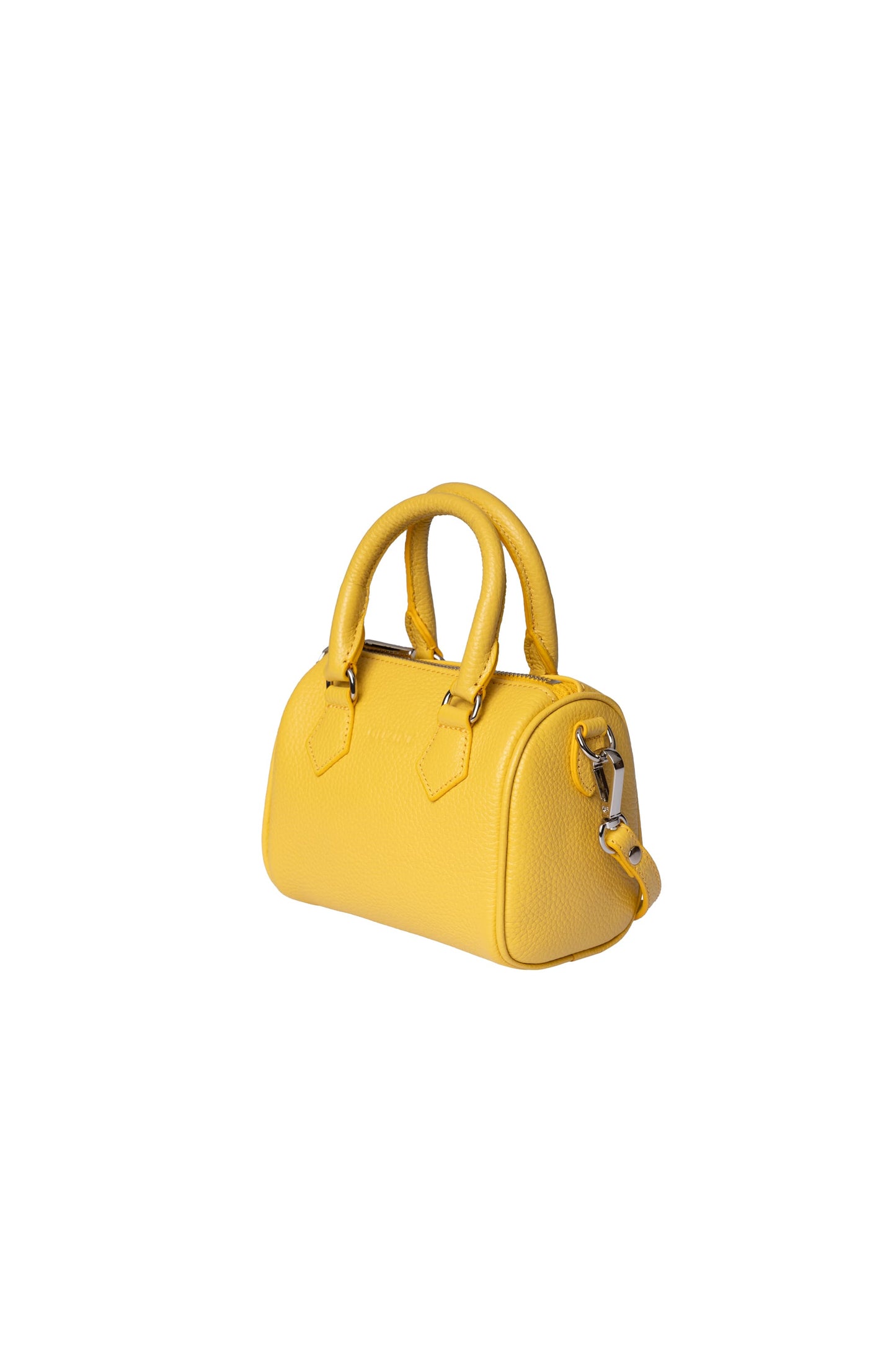Mini Genuine Leather Handbag | Detachable Crossbody Strap, Dual Handle Design, Top Zip Closure | Compact Luxury Carry