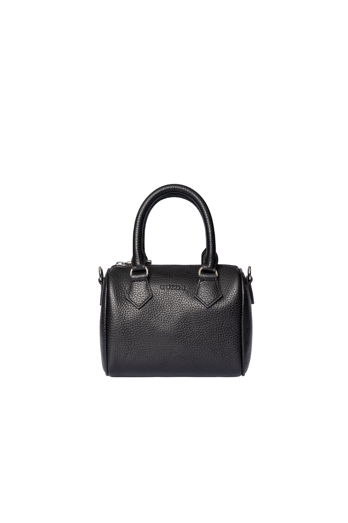 Mini Genuine Leather Handbag | Detachable Crossbody Strap, Dual Handle Design, Top Zip Closure | Compact Luxury Carry