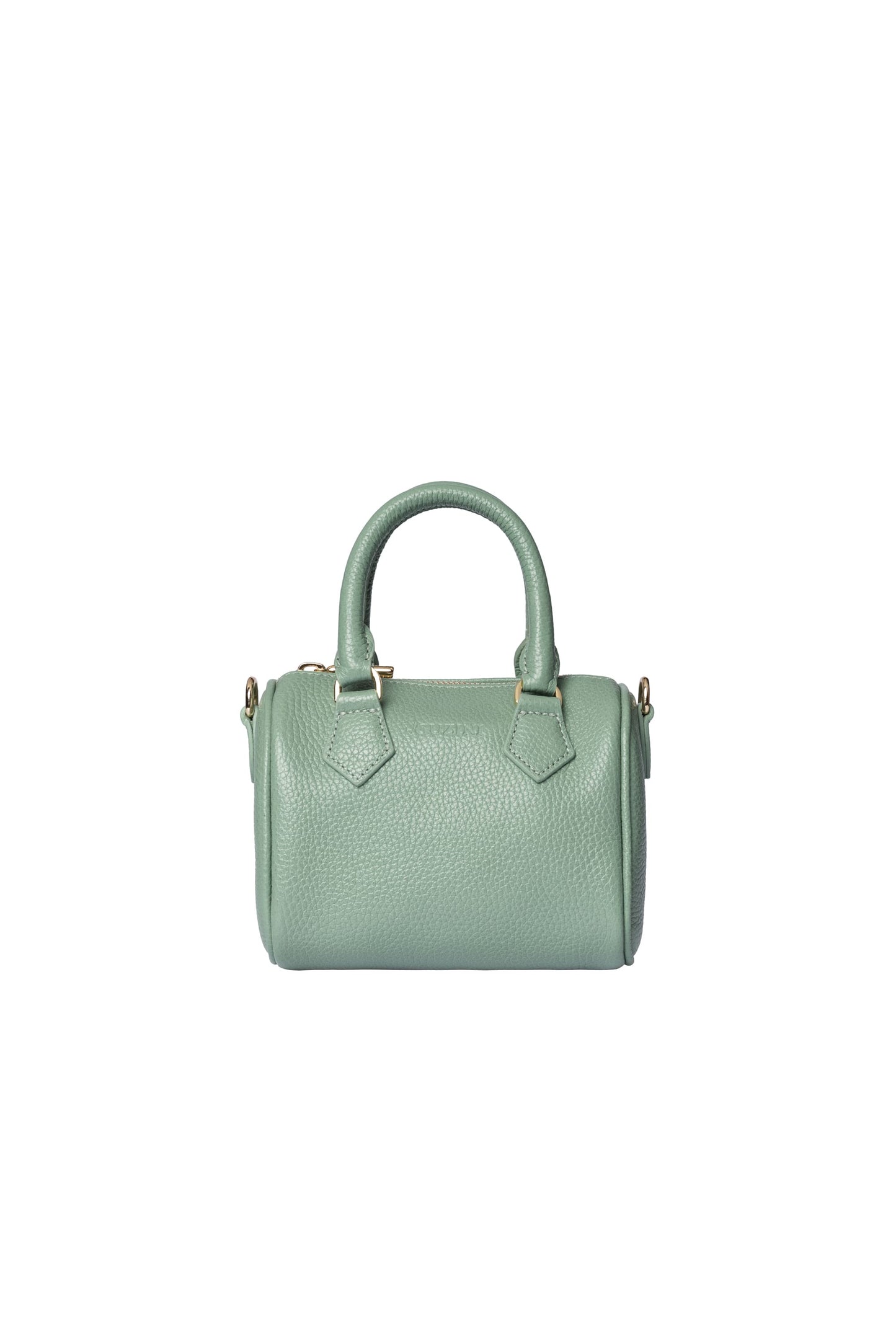 Mini Genuine Leather Handbag | Detachable Crossbody Strap, Dual Handle Design, Top Zip Closure | Compact Luxury Carry